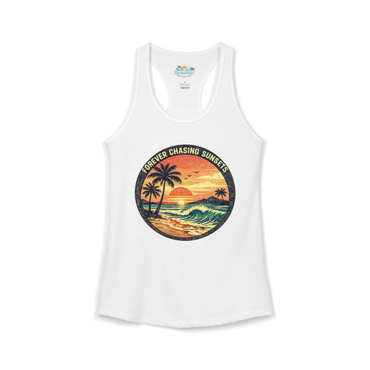 "Forever Chasing Sunsets" -Women's Racerback Tank