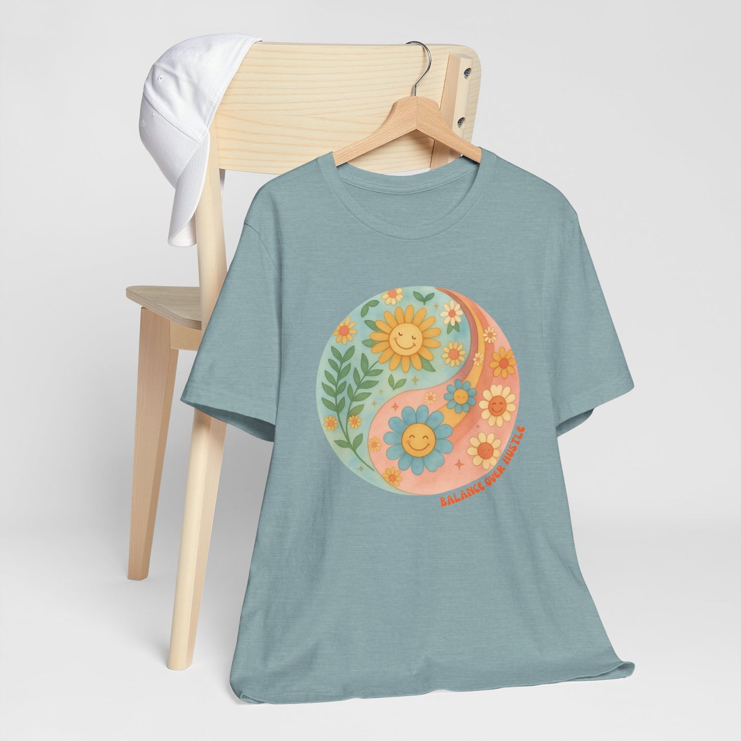 Balance Over Hustle Inspirational Graphic T-Shirt