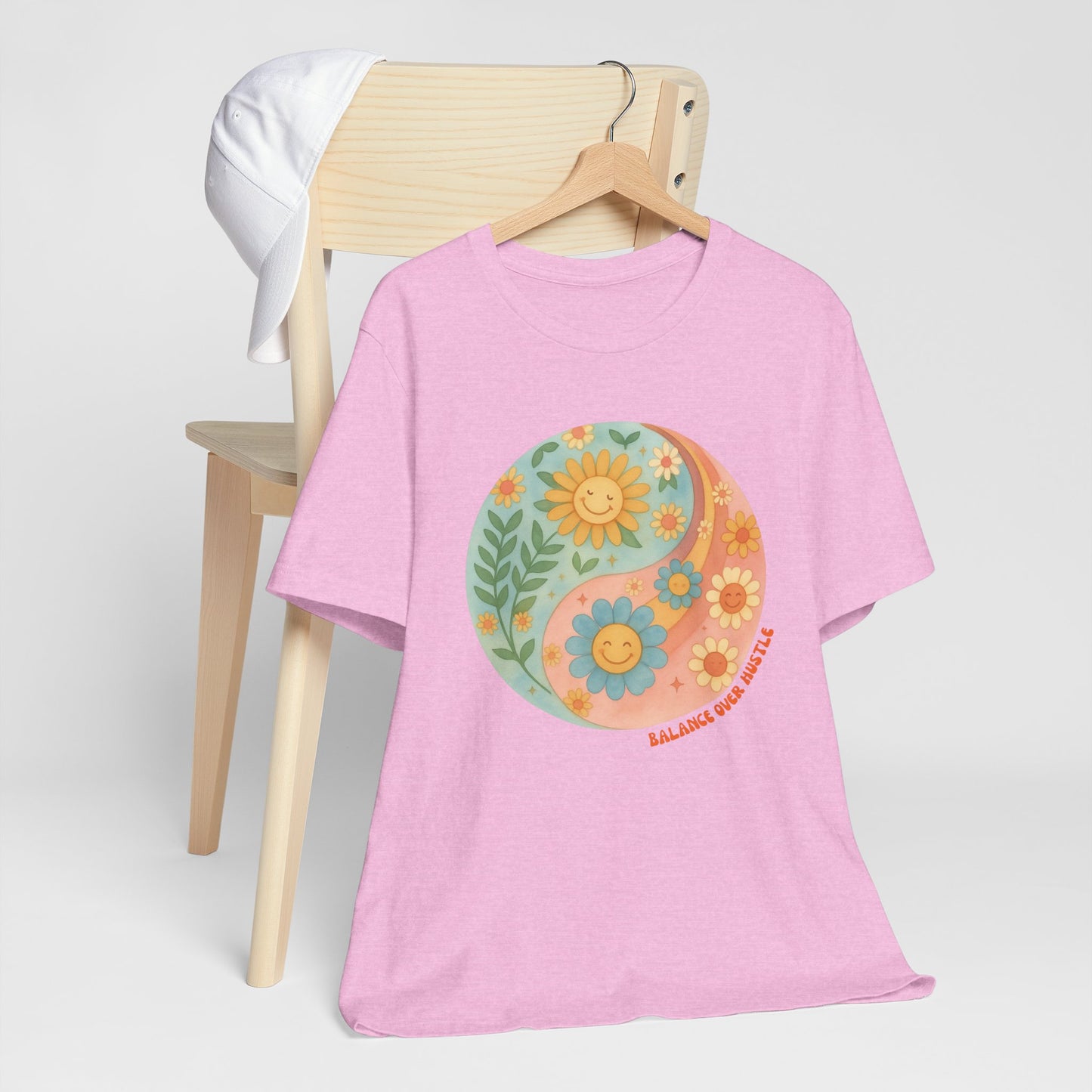 Balance Over Hustle Inspirational Graphic T-Shirt