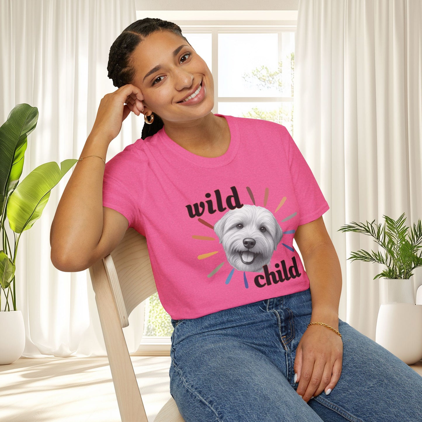 "Wild Child" T‑Shirt -Graphic Tee for Dog Lovers