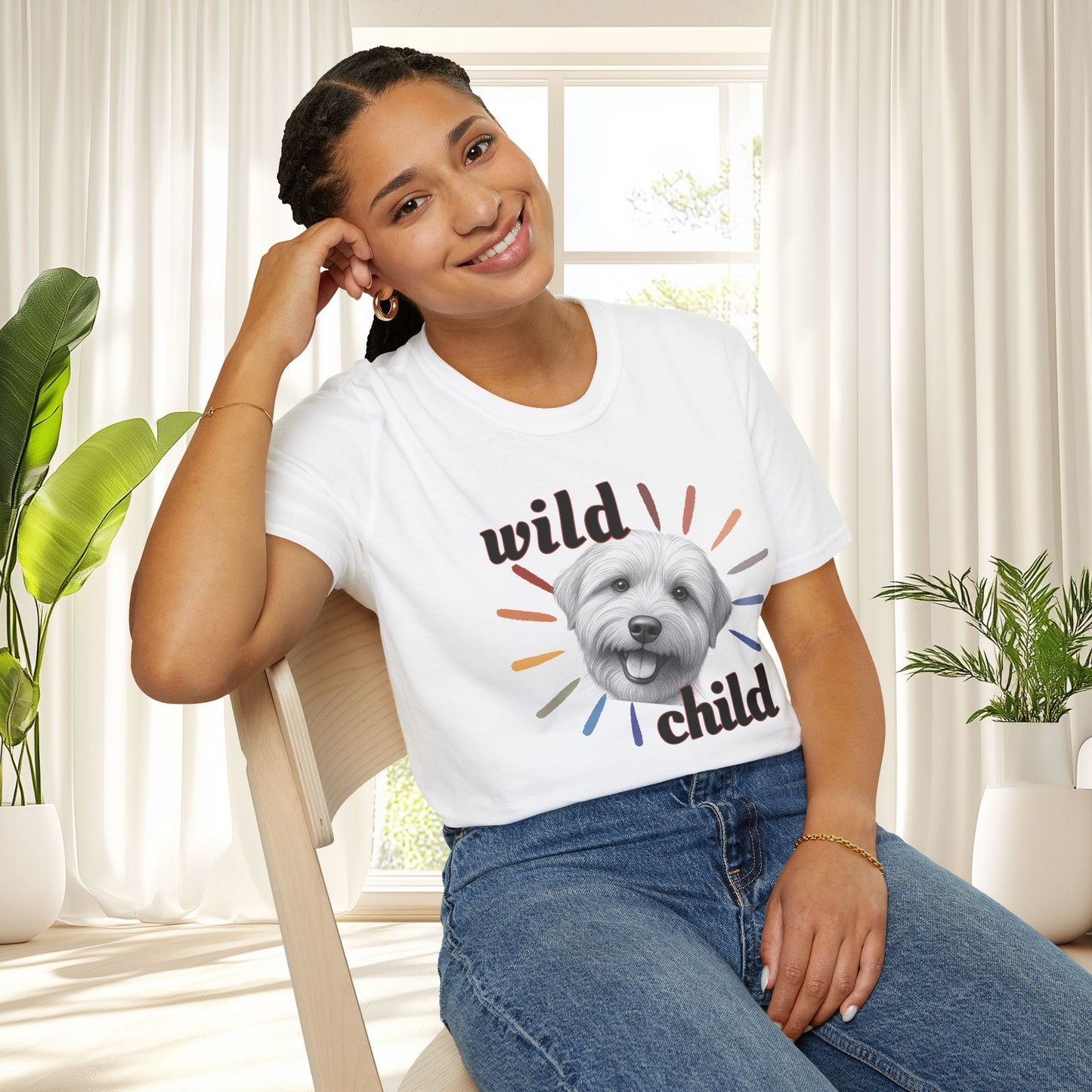 "Wild Child" T‑Shirt -Graphic Tee for Dog Lovers