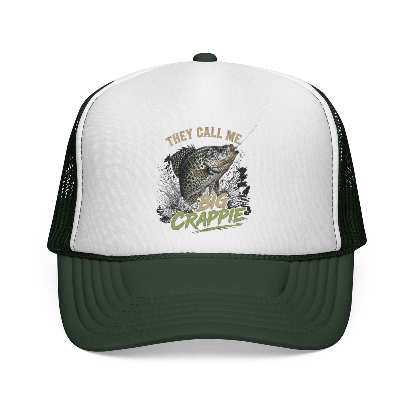 "They Call Me Big Crappie" Crappie Fishing Trucker Cap – Mesh Hat for Anglers