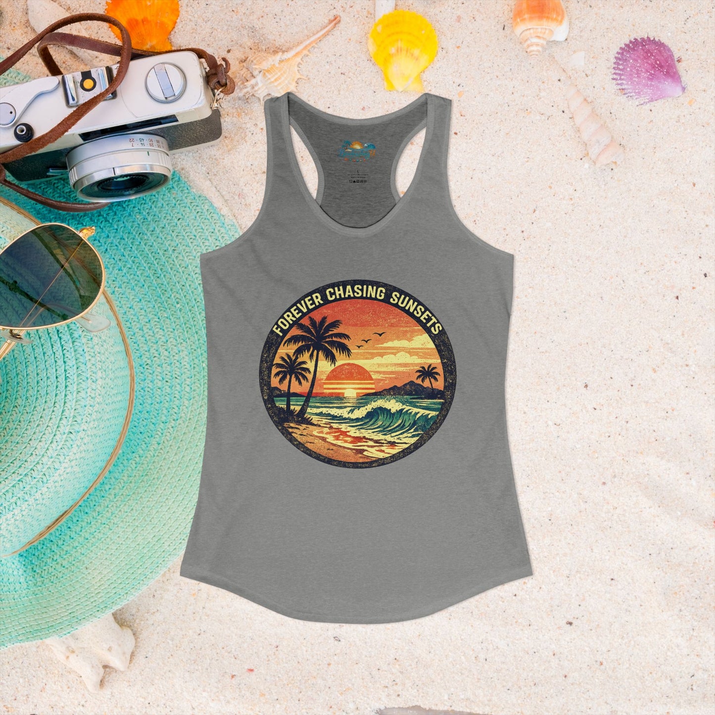 "Forever Chasing Sunsets" -Women's Racerback Tank