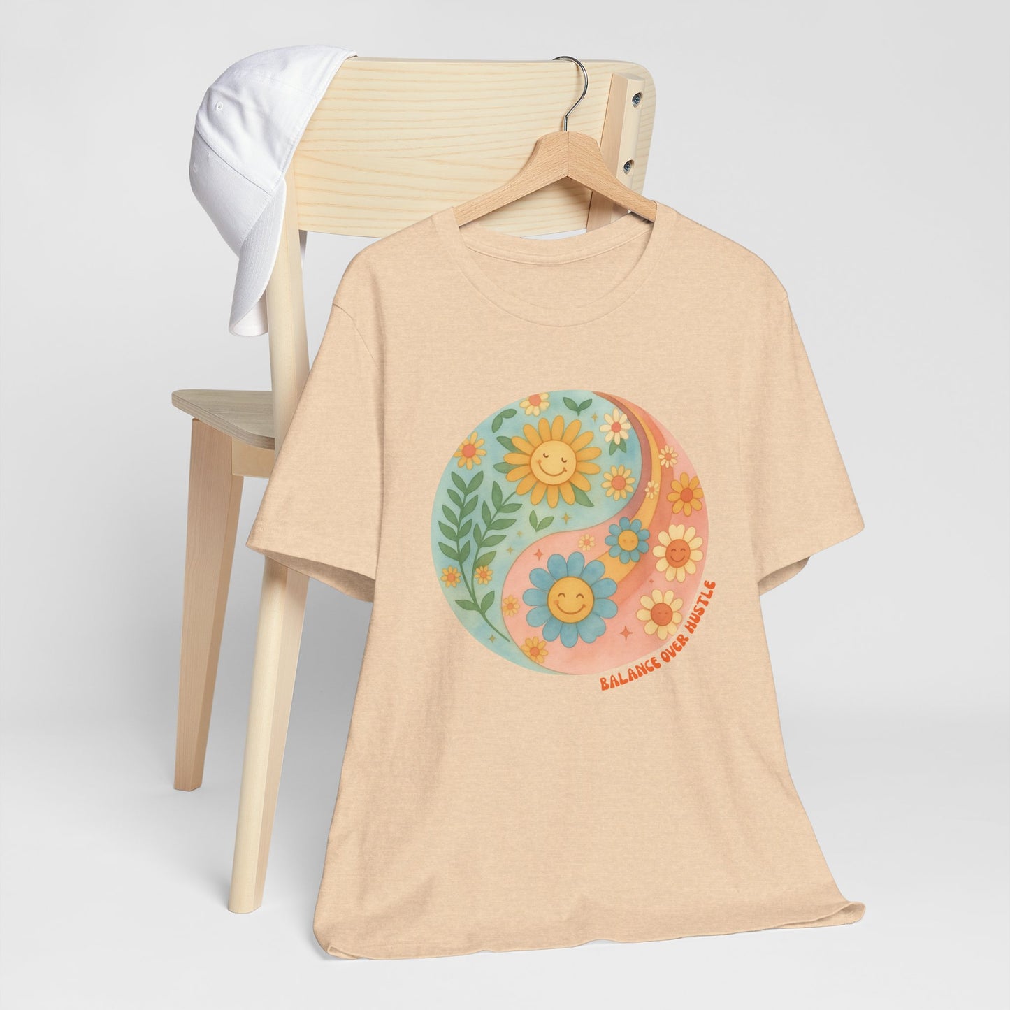 Balance Over Hustle Inspirational Graphic T-Shirt