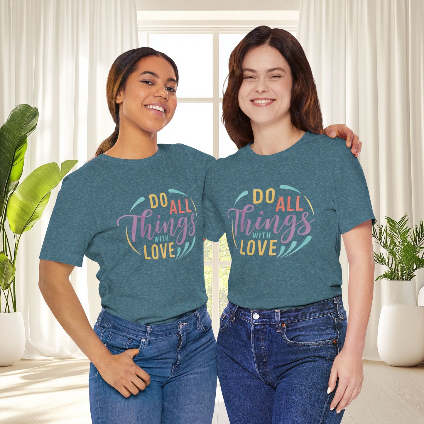 Do All Things With Love Inspirational Graphic T-Shirt