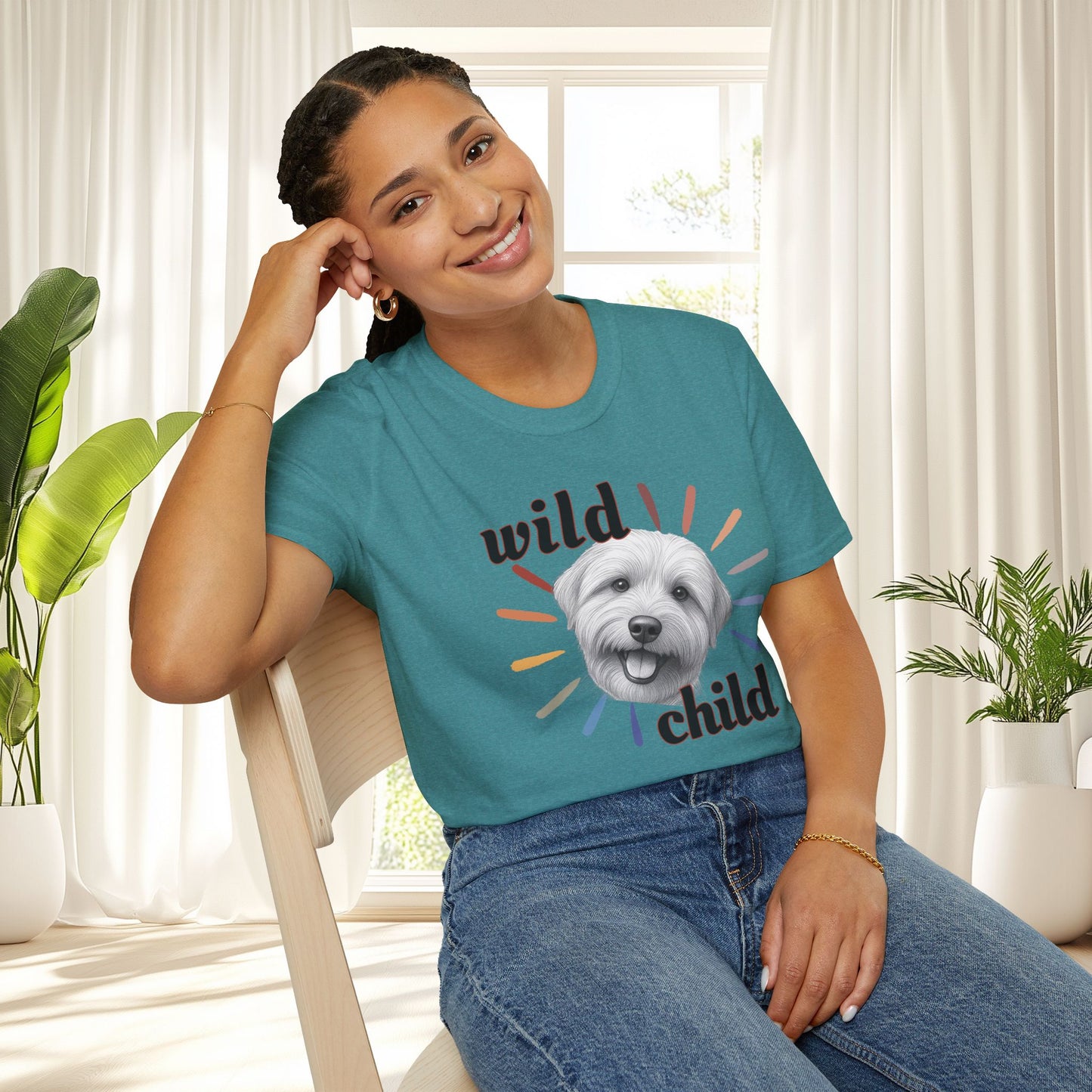 "Wild Child" T‑Shirt -Graphic Tee for Dog Lovers