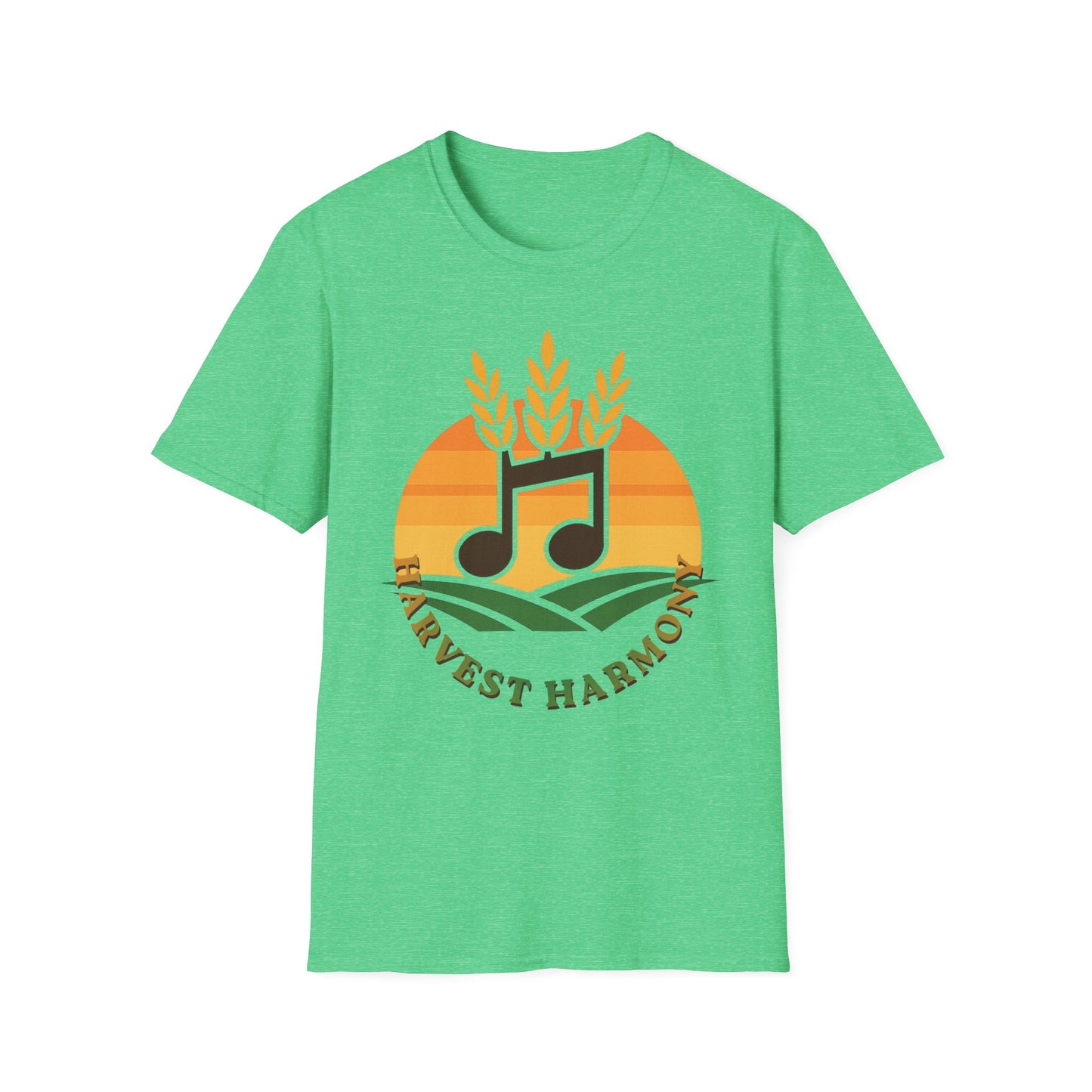 Harvest Harmony T-Shirt | Music Notes with Wheat Sunset