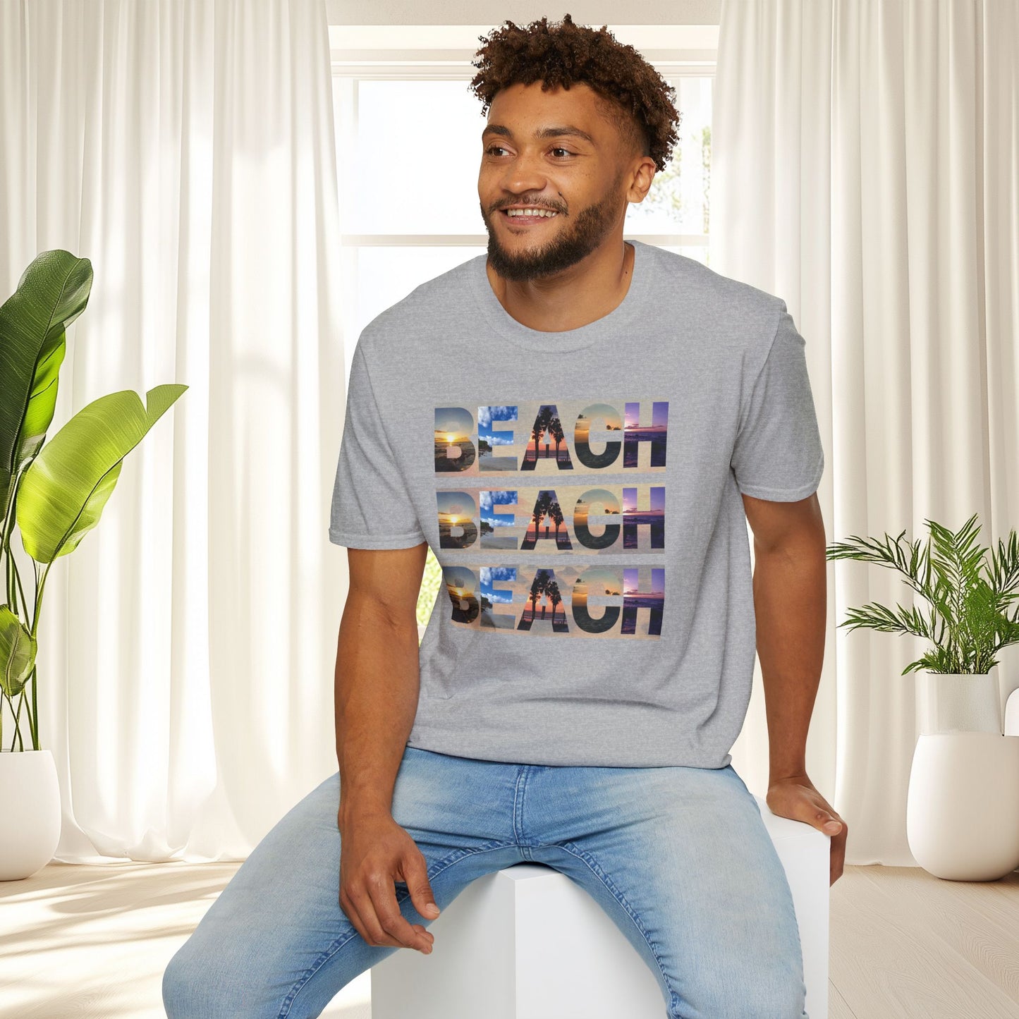Copy of Beach on Repeat- Sunset Graphic Tee