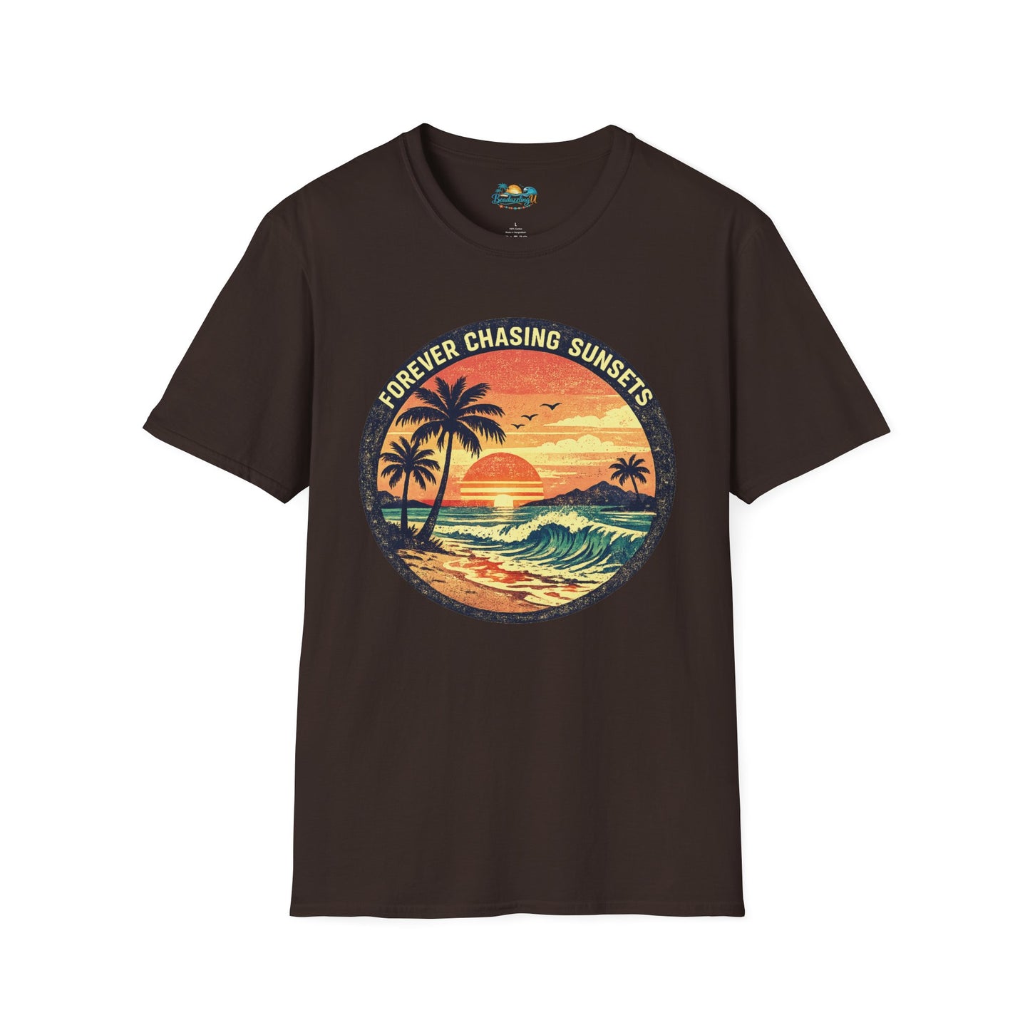 Forever Chasing Sunsets T-Shirt — Vintage Beach Sunset