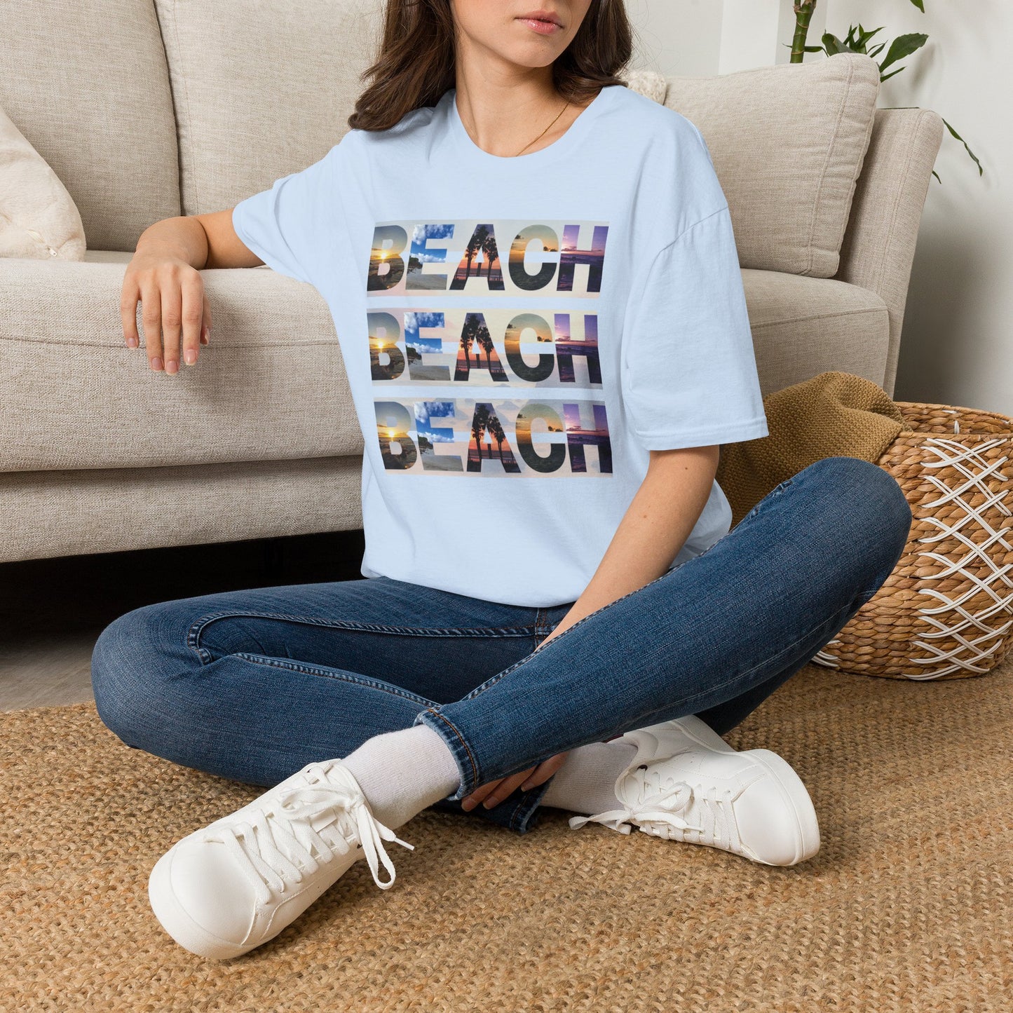 Copy of Beach on Repeat- Sunset Graphic Tee