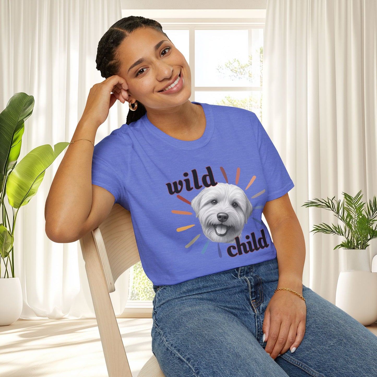 "Wild Child" T‑Shirt -Graphic Tee for Dog Lovers