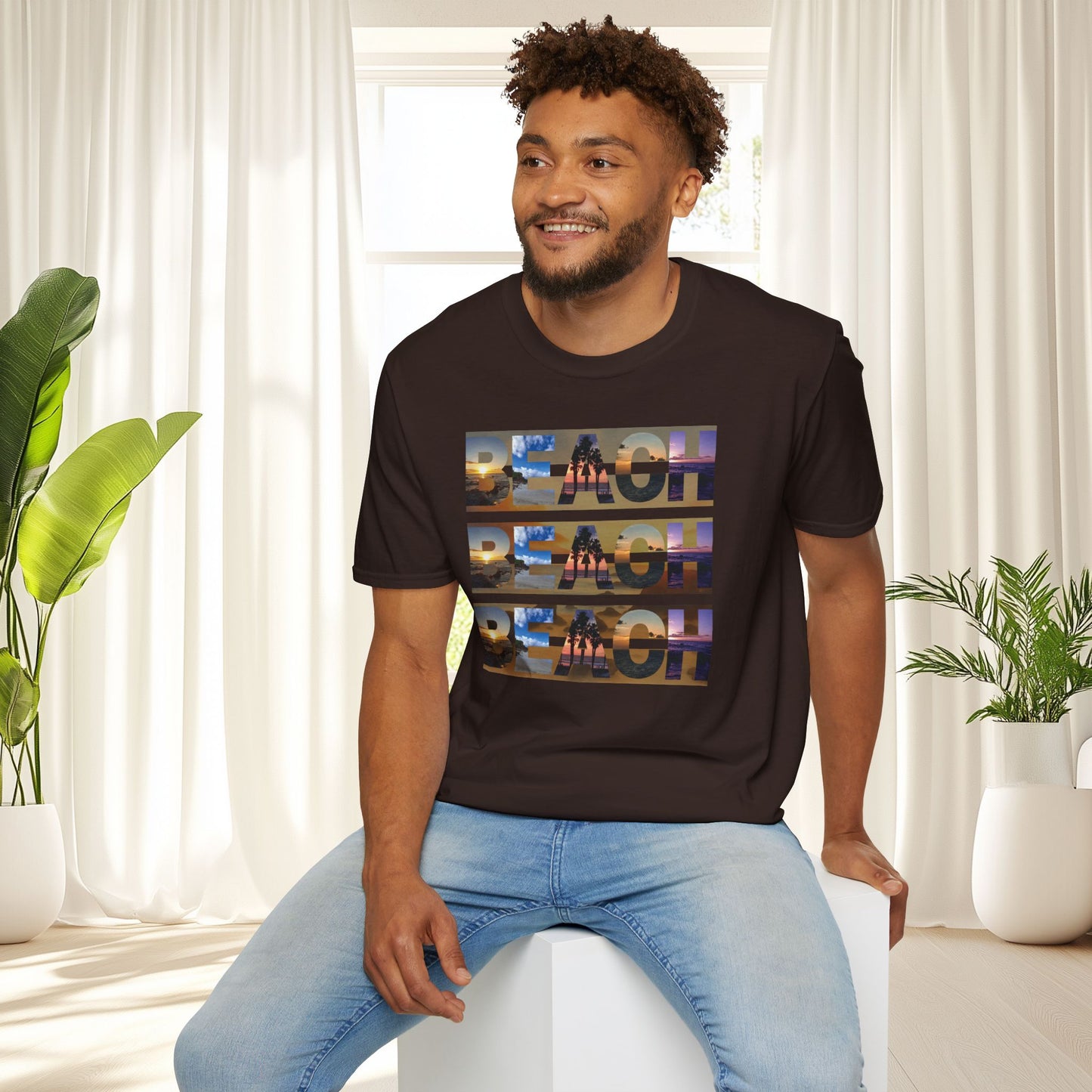 Copy of Beach on Repeat- Sunset Graphic Tee