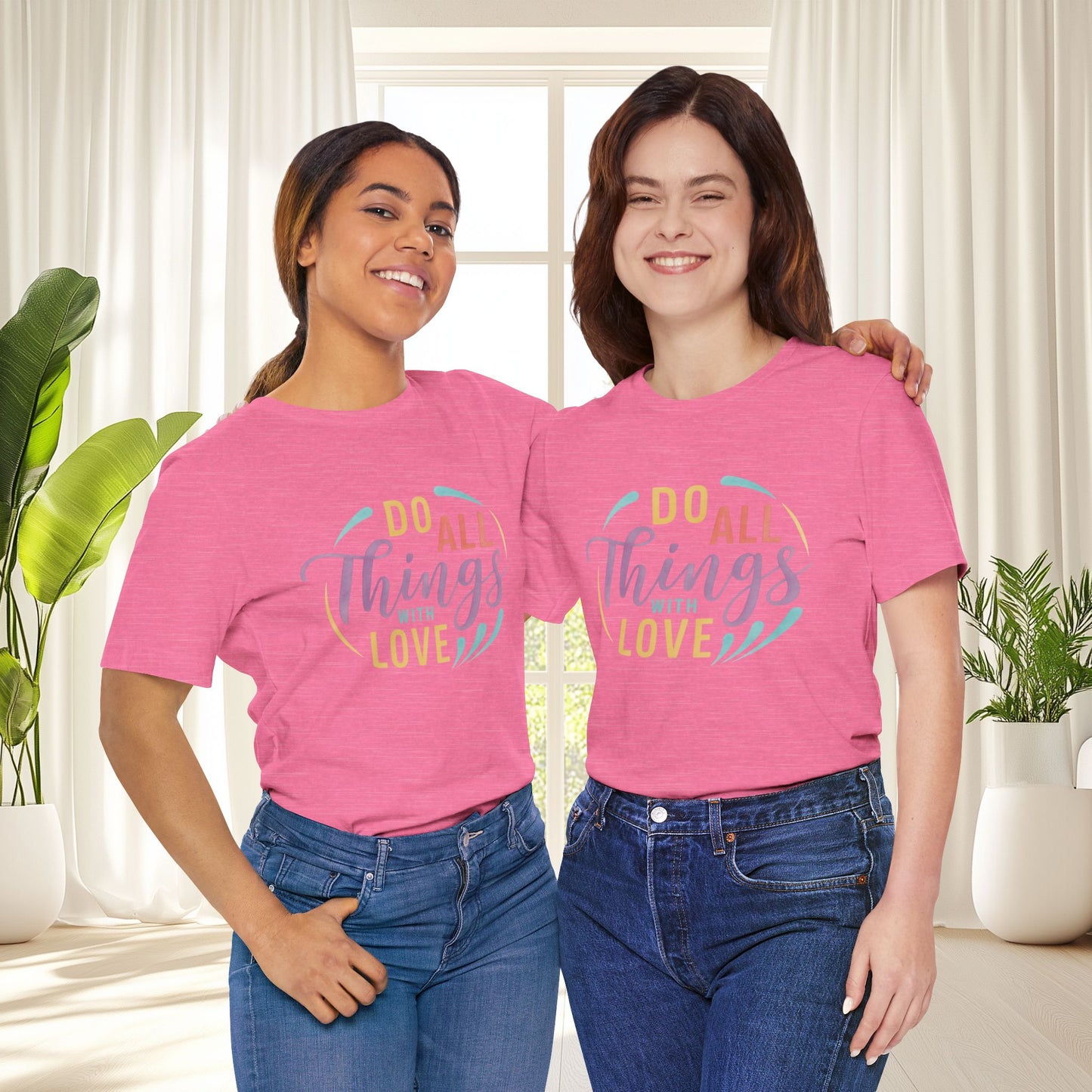 Do All Things With Love Inspirational Graphic T-Shirt