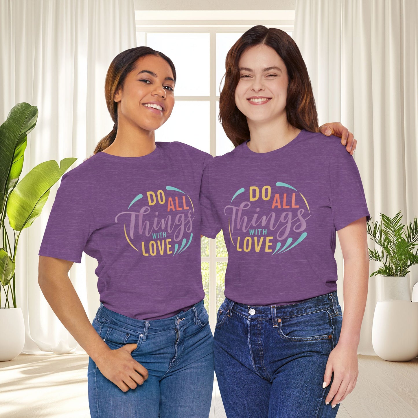 Do All Things With Love Inspirational Graphic T-Shirt