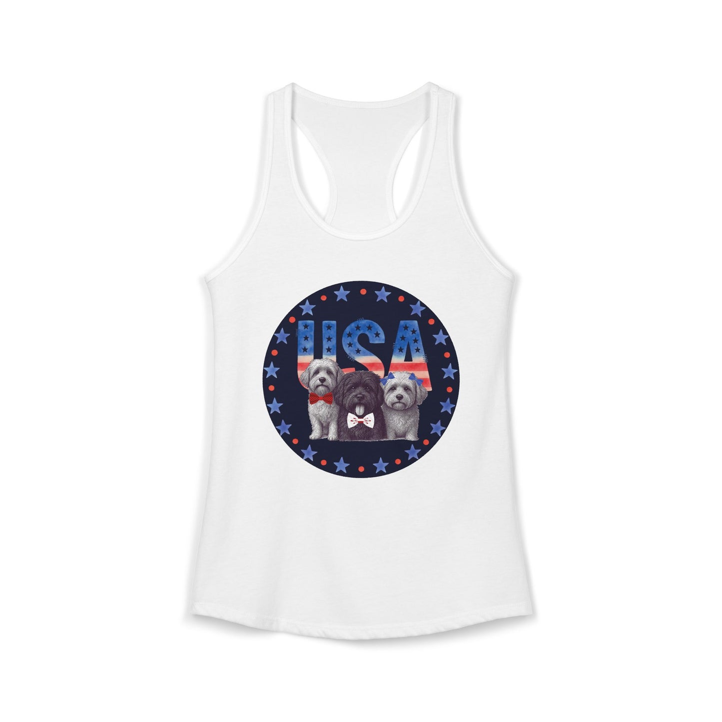 USA Puppy -Women's Ideal Racerback Tank
