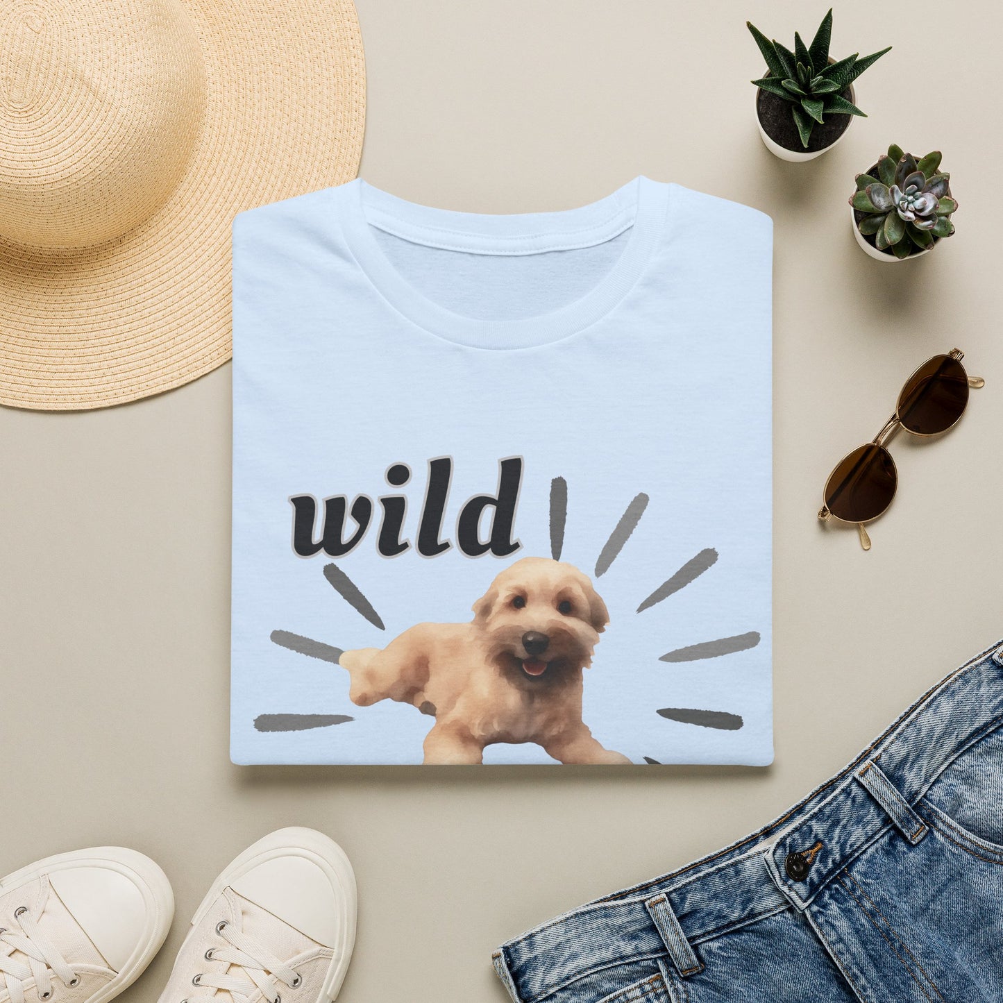 "Wild Child"- Wheaten Puppy Graphic Tee