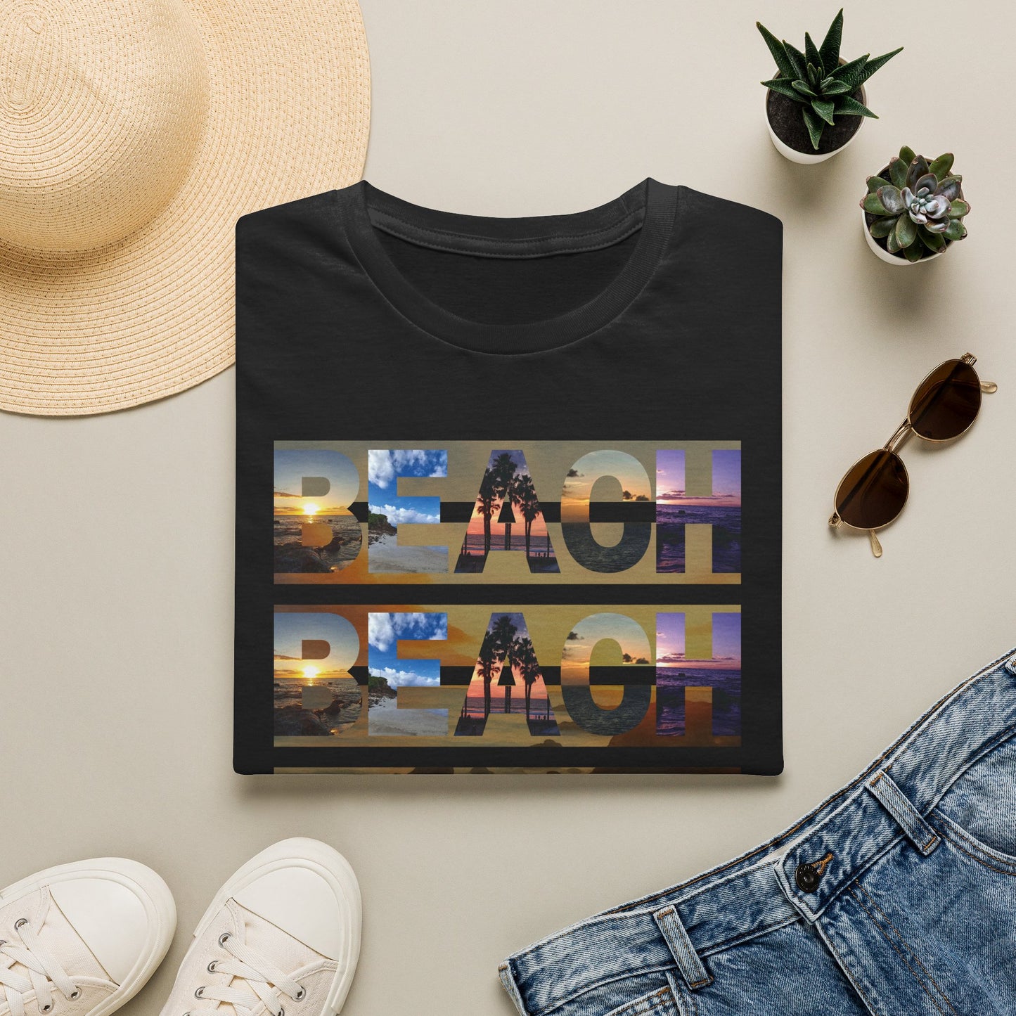 Copy of Beach on Repeat- Sunset Graphic Tee