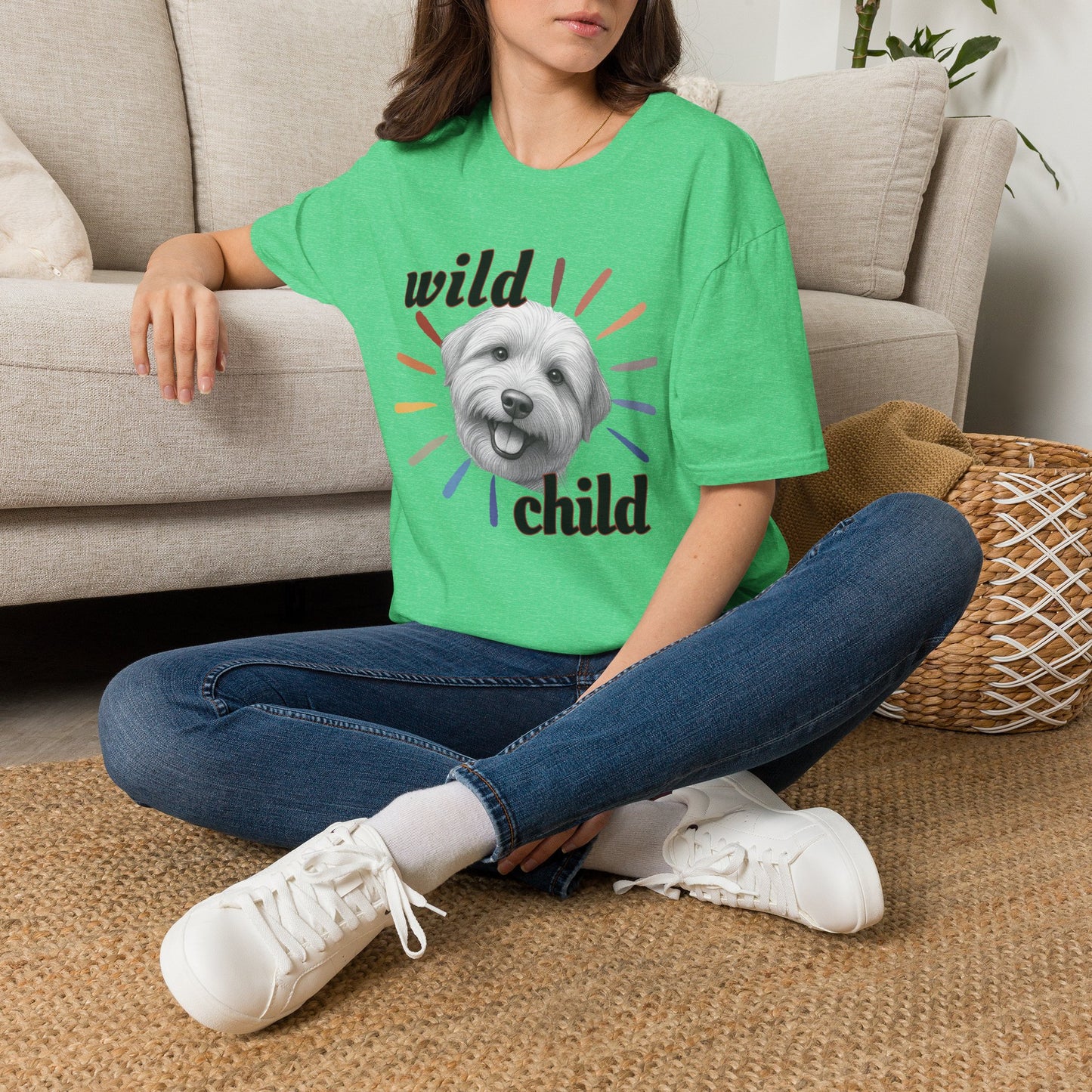 "Wild Child" T‑Shirt -Graphic Tee for Dog Lovers
