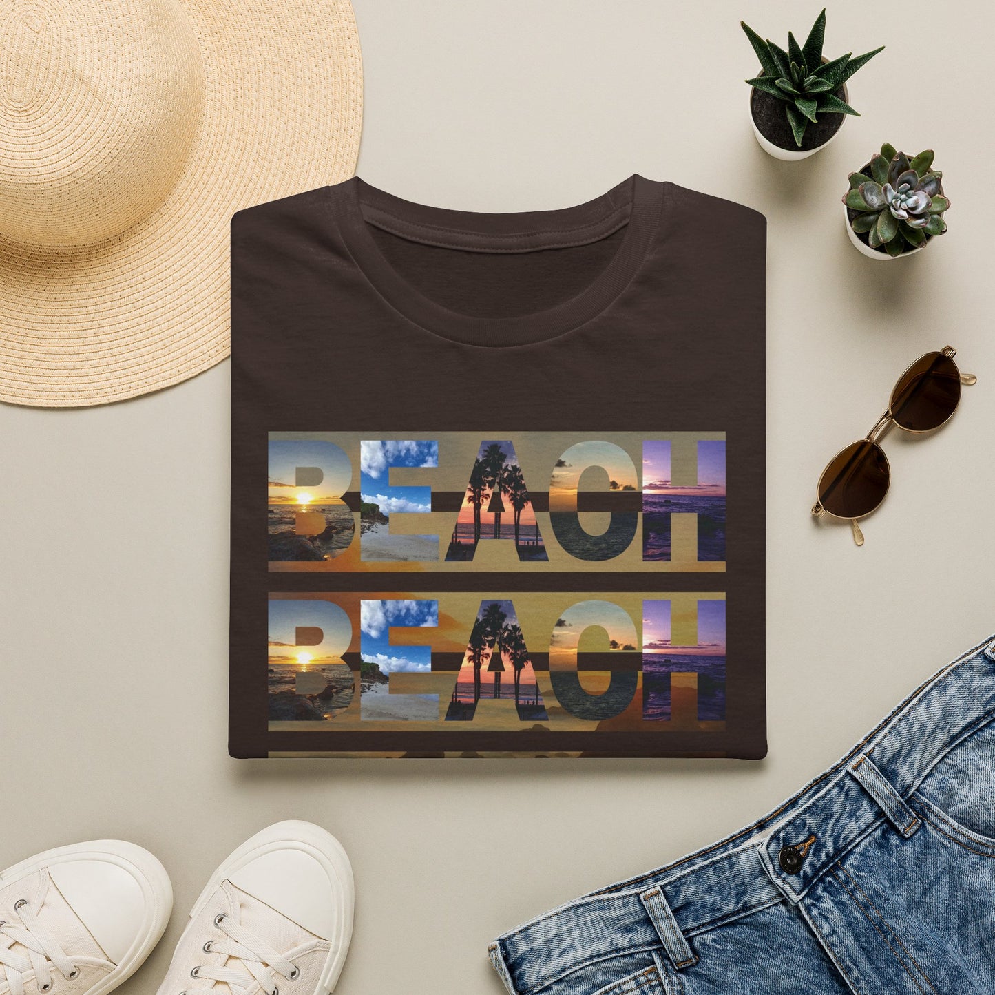 Copy of Beach on Repeat- Sunset Graphic Tee