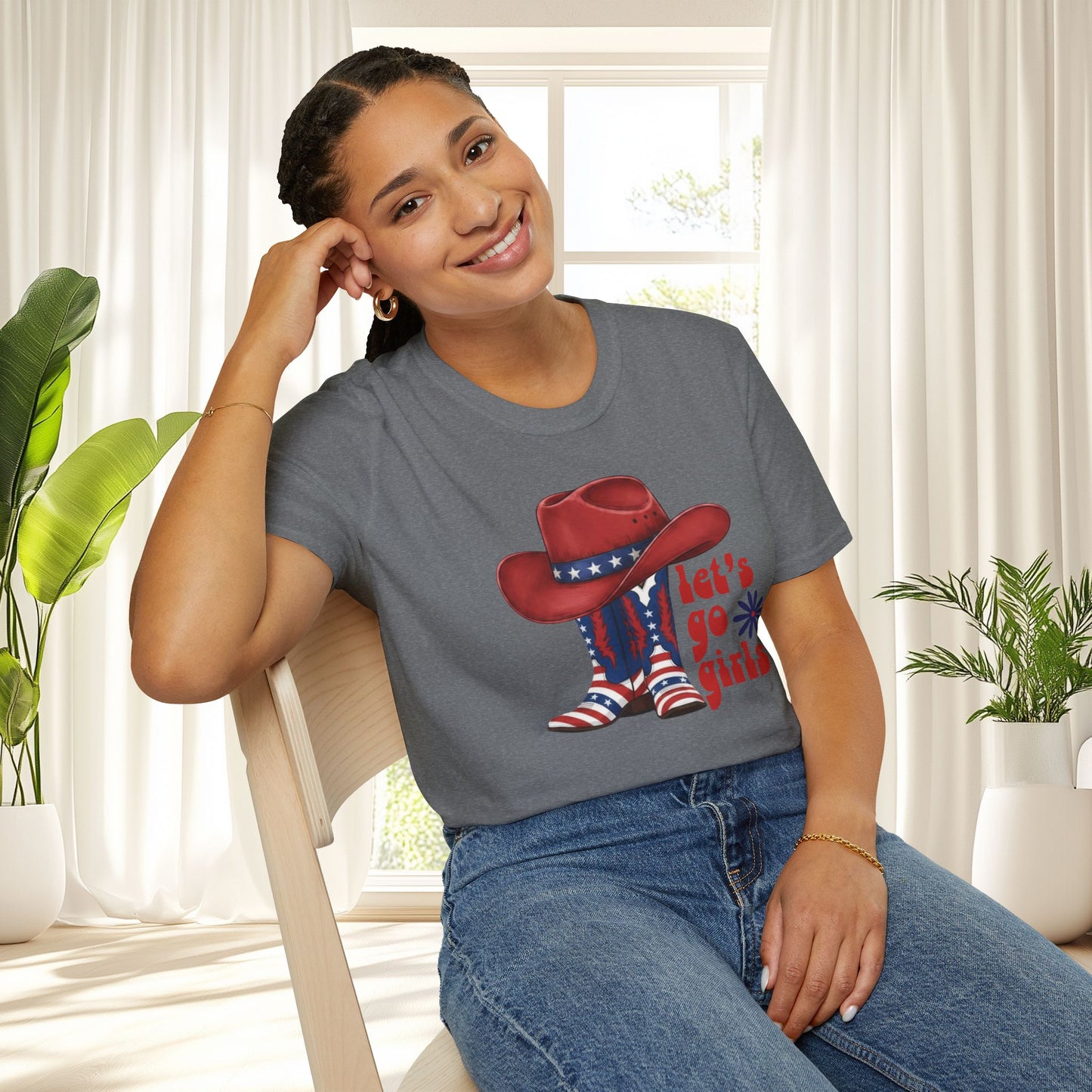 Let's Go Girls Patriotic Cowgirl T-Shirt