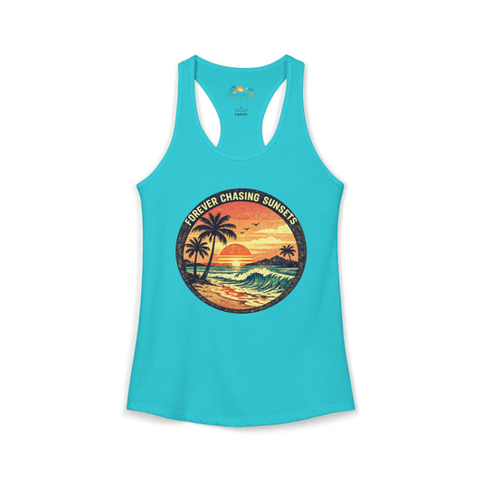 "Forever Chasing Sunsets" -Women's Racerback Tank