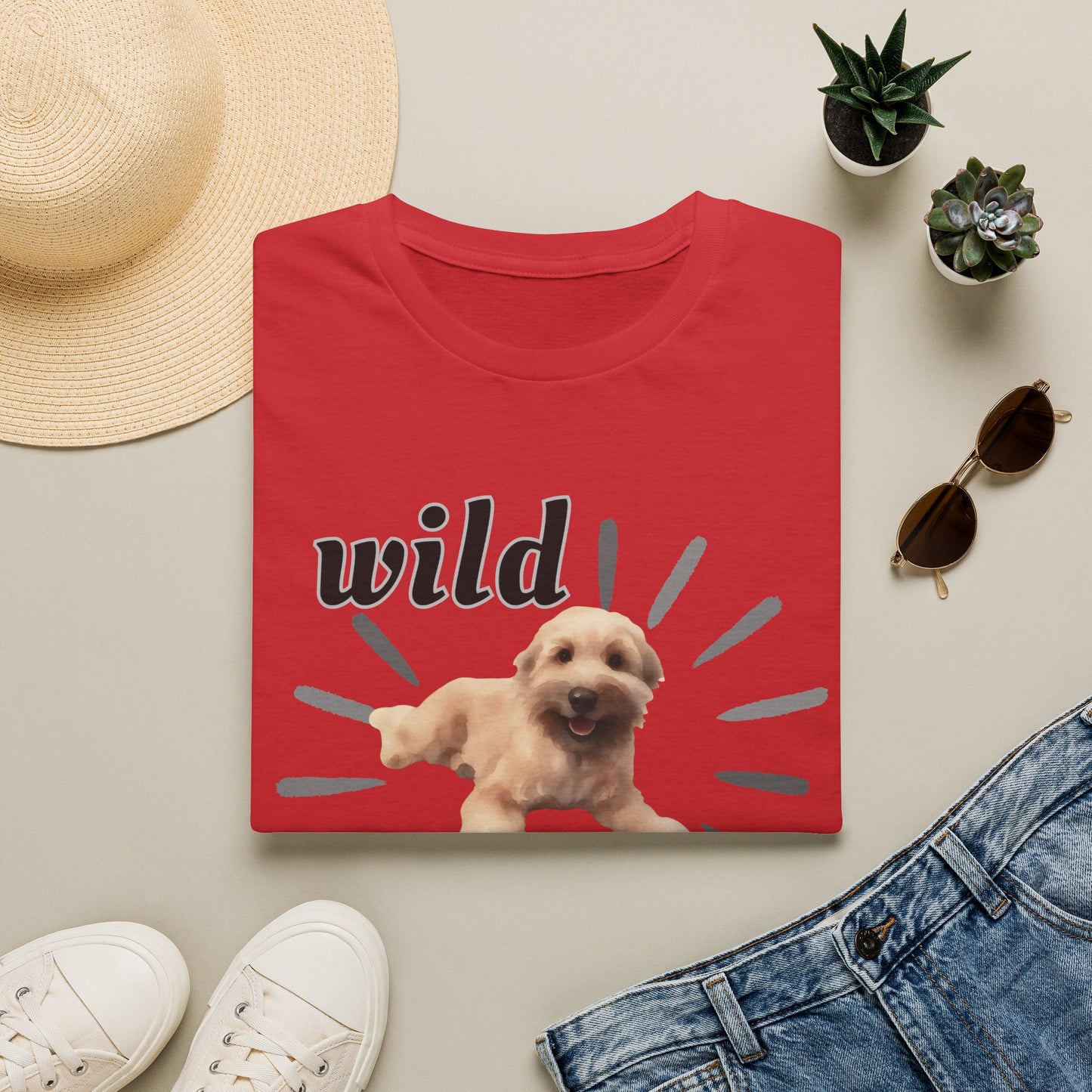 "Wild Child"- Wheaten Puppy Graphic Tee