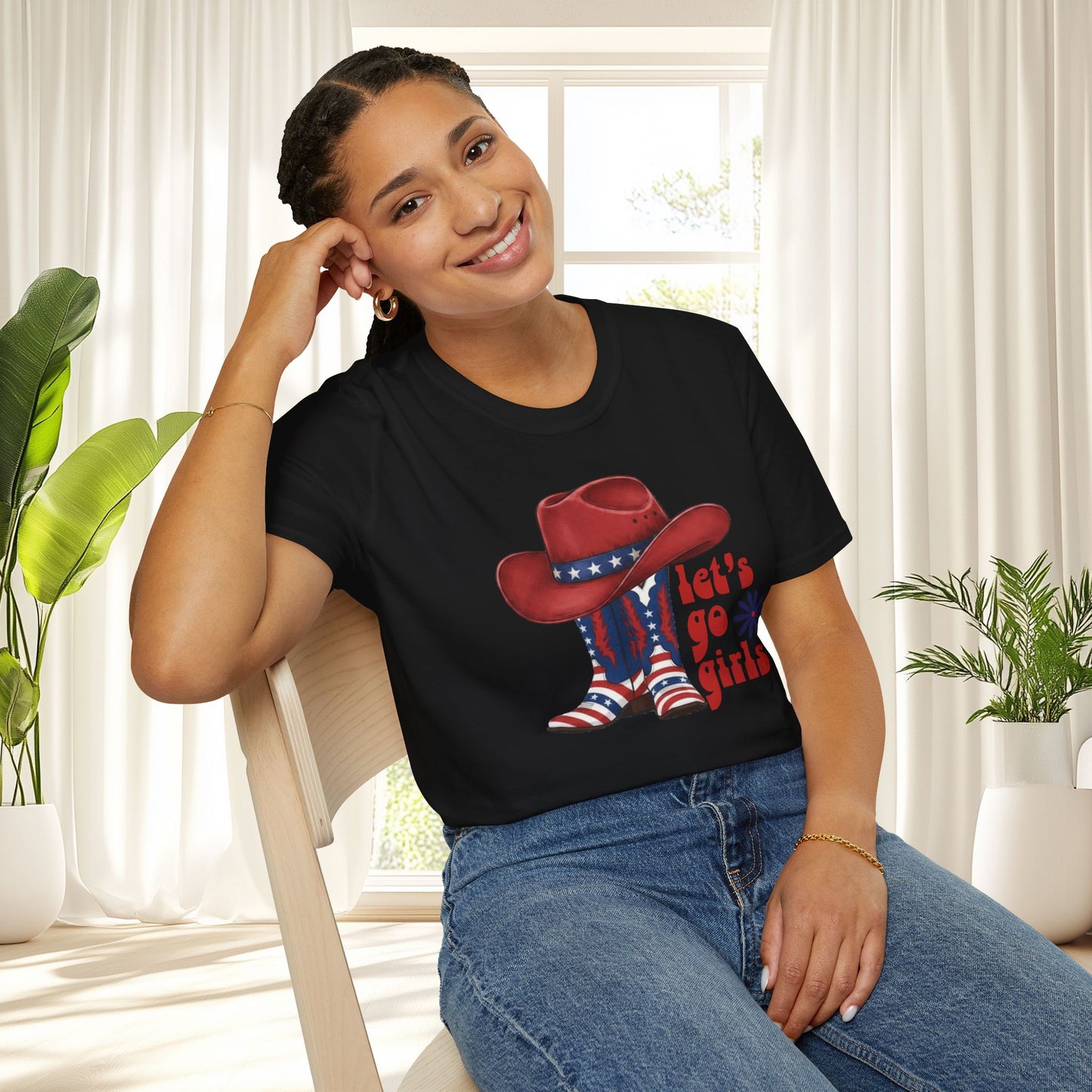 Let's Go Girls Patriotic Cowgirl T-Shirt