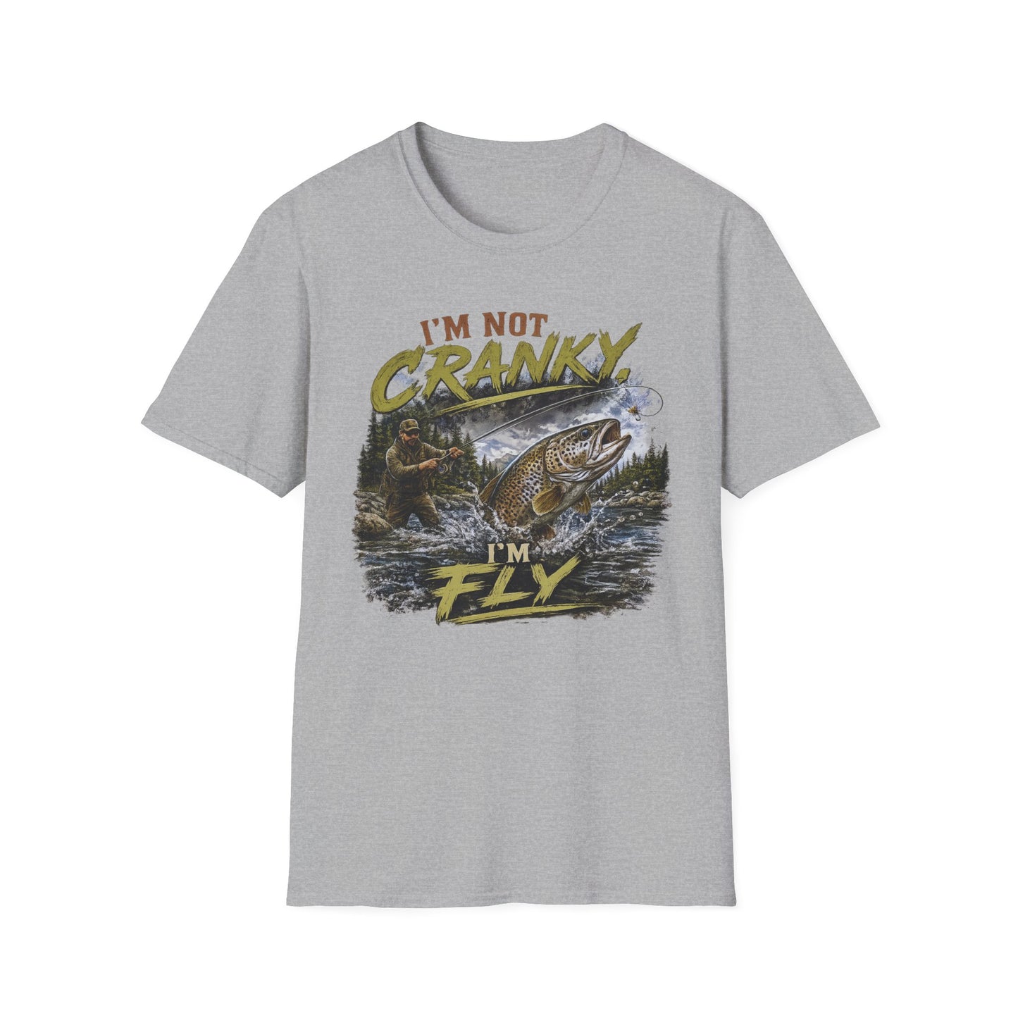 "I’m Not Cranky, I’m Fly" Vintage Trout Fly-Fishing Tee