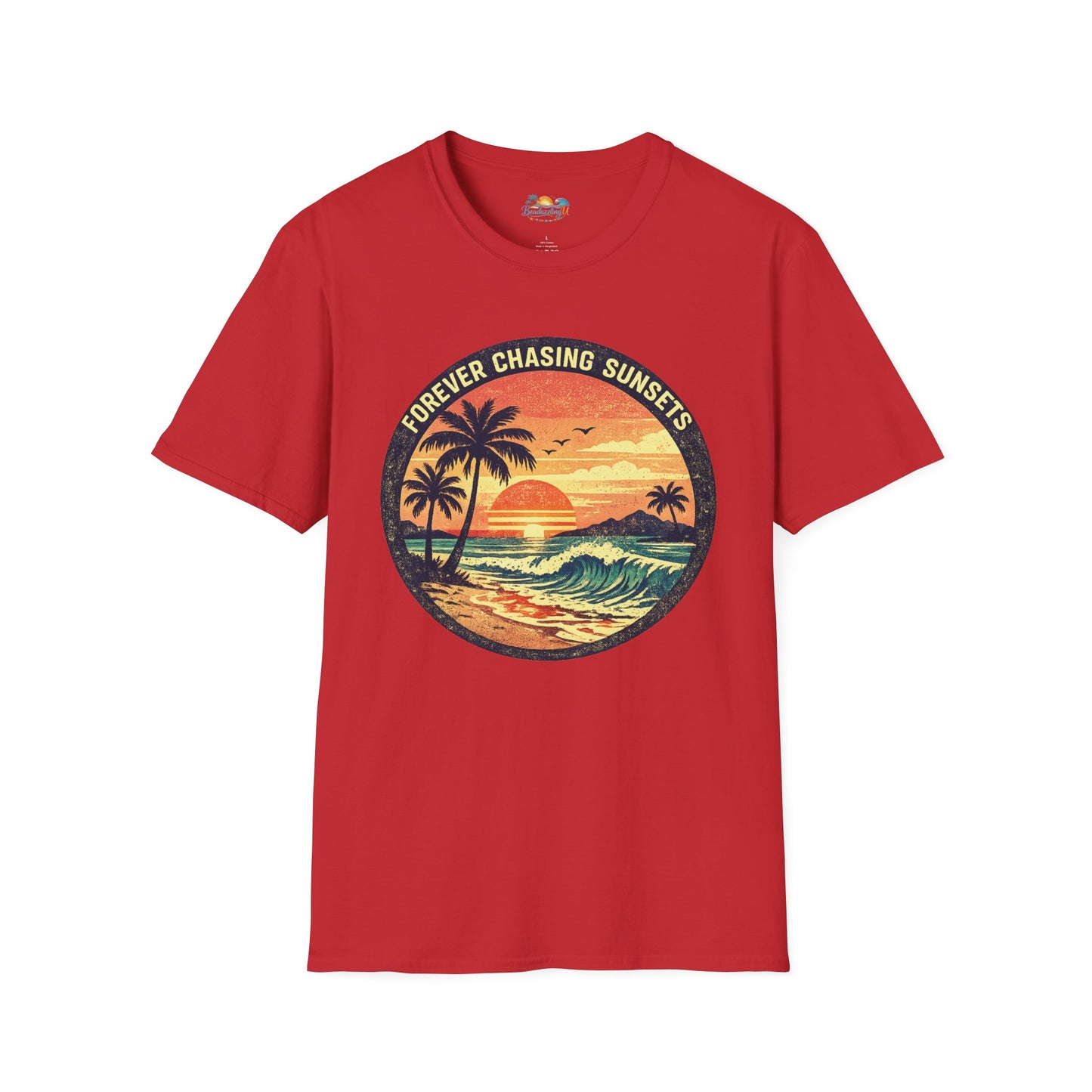 Forever Chasing Sunsets T-Shirt — Vintage Beach Sunset