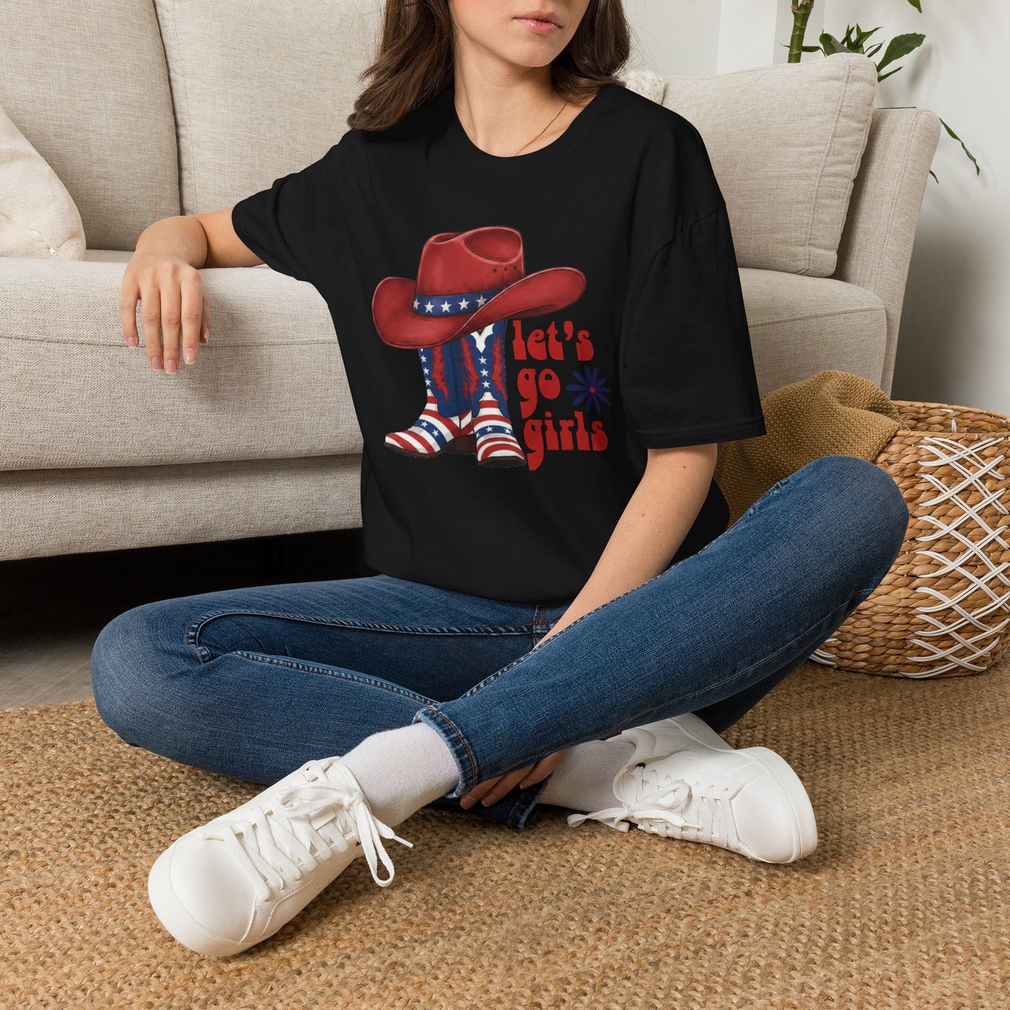 Let's Go Girls Patriotic Cowgirl T-Shirt