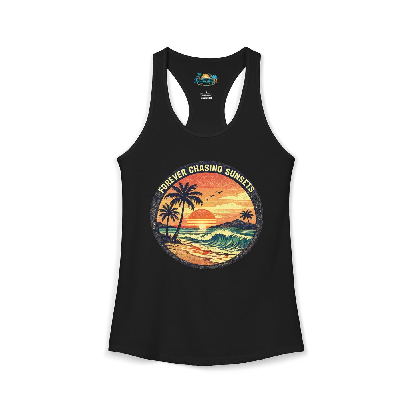 "Forever Chasing Sunsets" -Women's Racerback Tank