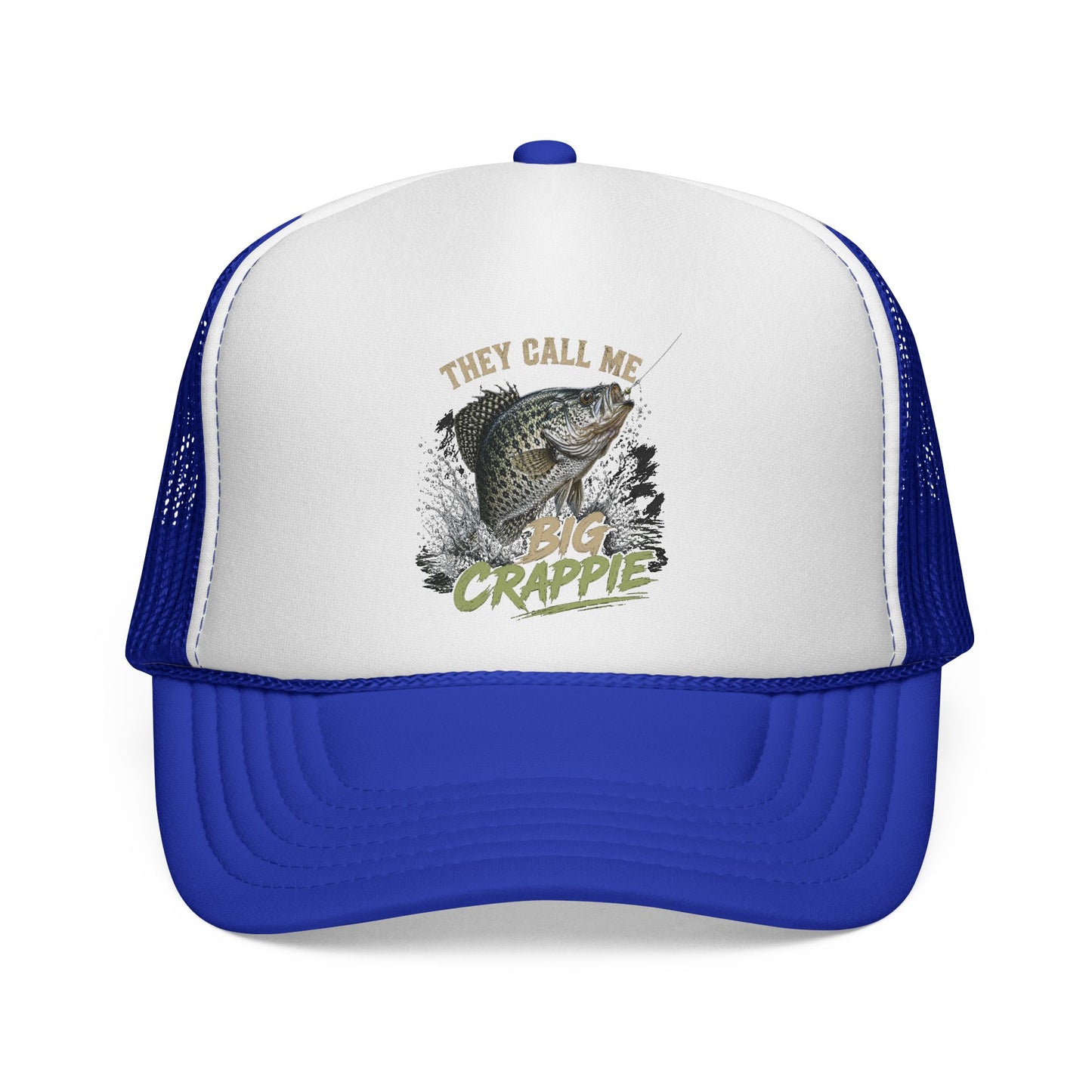 "They Call Me Big Crappie" Crappie Fishing Trucker Cap – Mesh Hat for Anglers