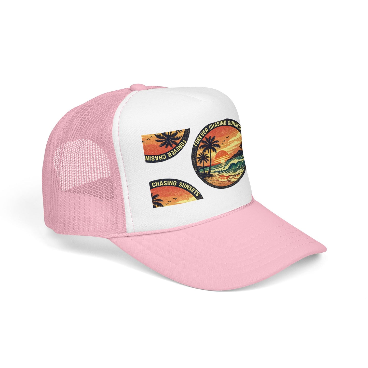 Chasing Sunsets Trucker Hat — Vintage Beach Foam Cap