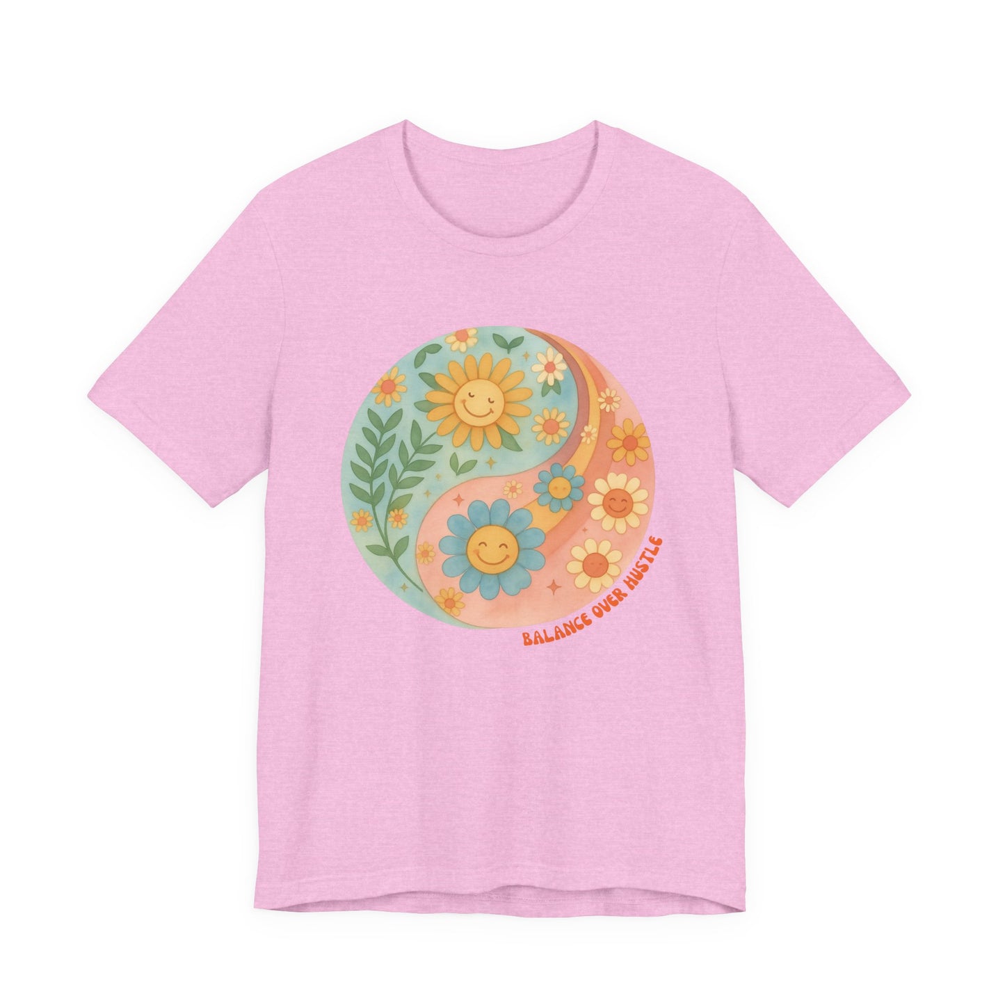 Balance Over Hustle Inspirational Graphic T-Shirt