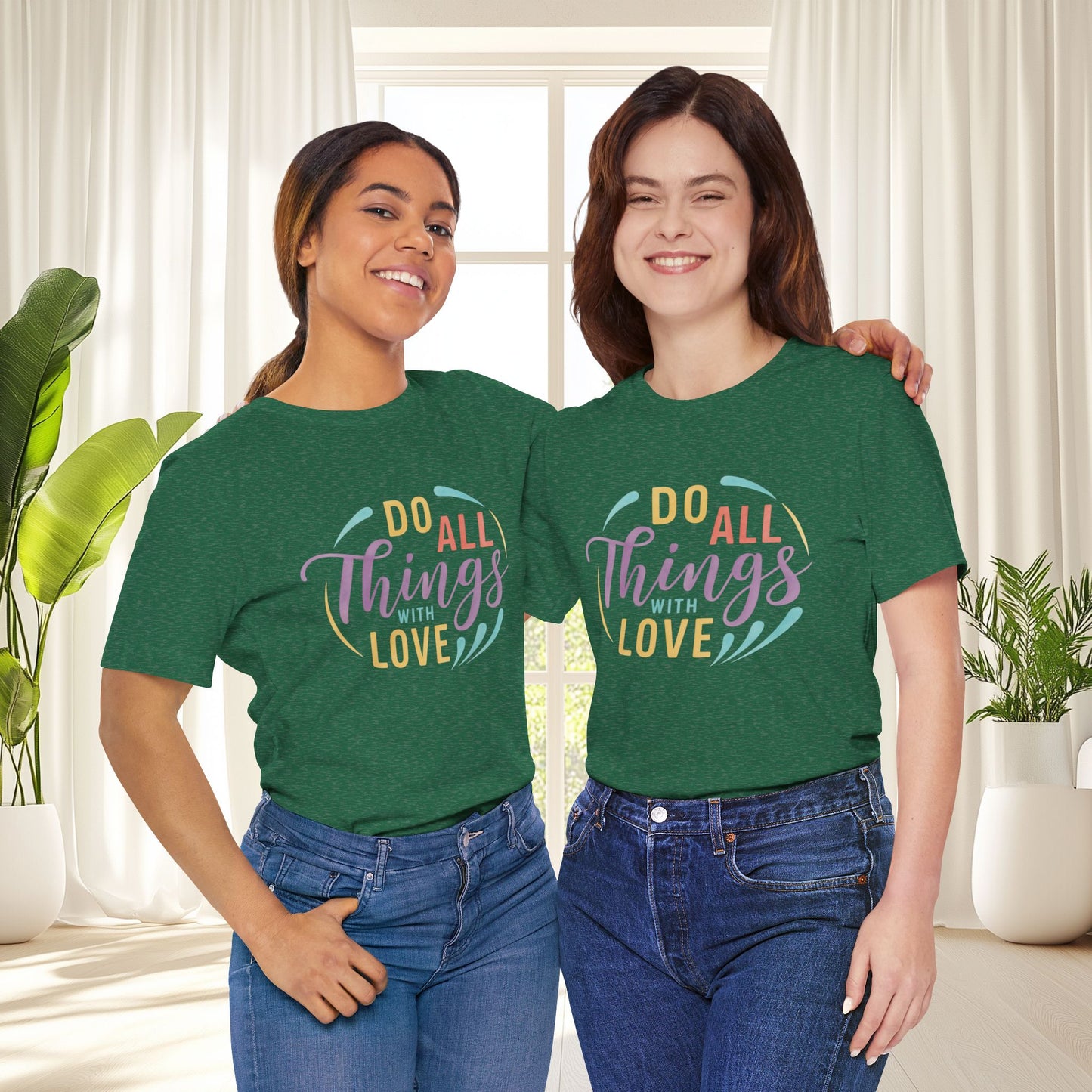 Do All Things With Love Inspirational Graphic T-Shirt