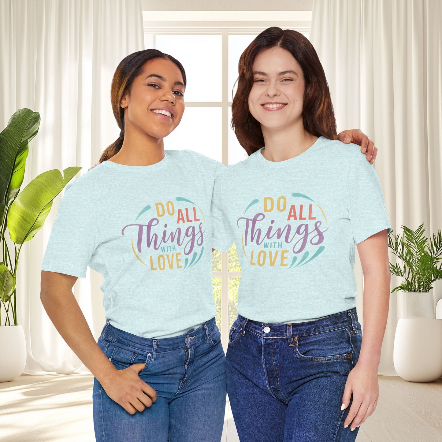Do All Things With Love Inspirational Graphic T-Shirt