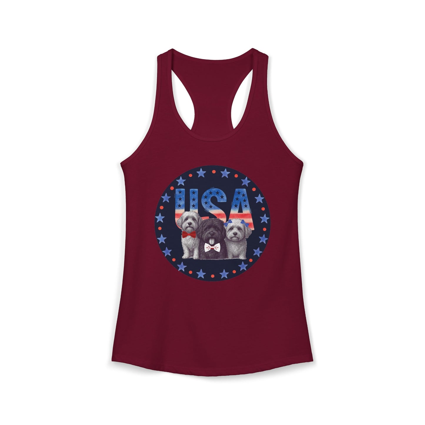 USA Puppy -Women's Ideal Racerback Tank