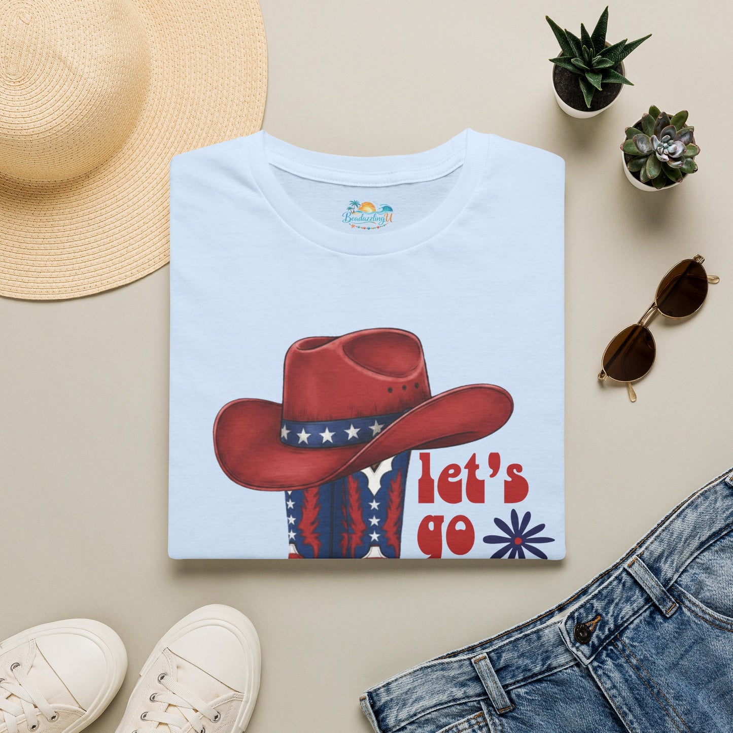 Let's Go Girls Patriotic Cowgirl T-Shirt