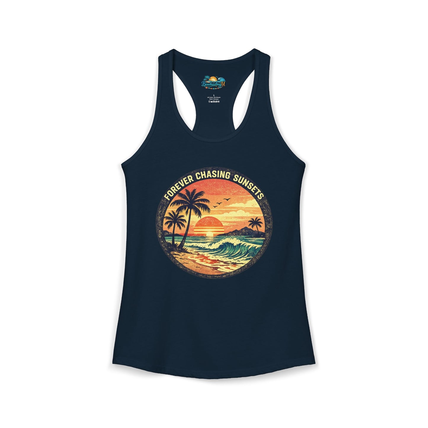 "Forever Chasing Sunsets" -Women's Racerback Tank