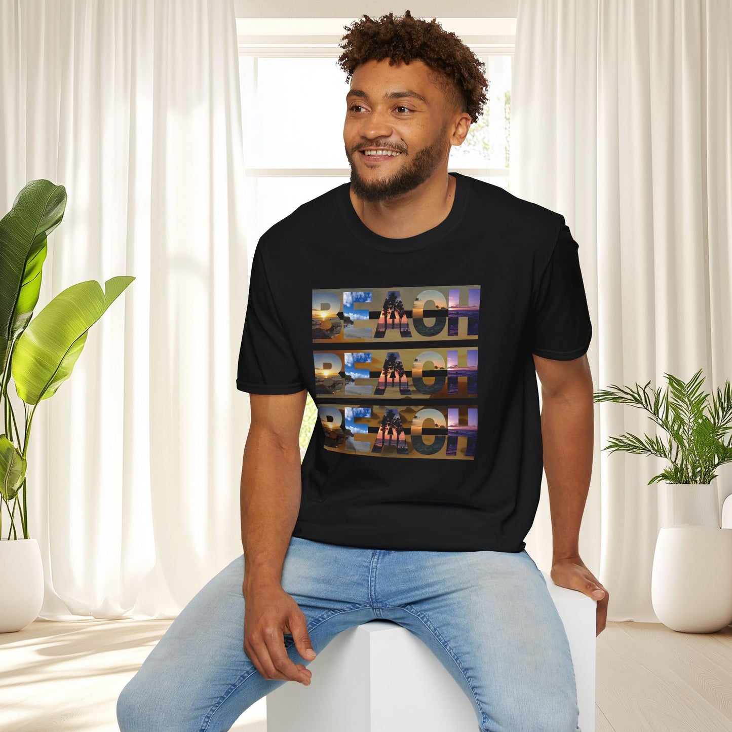 Copy of Beach on Repeat- Sunset Graphic Tee