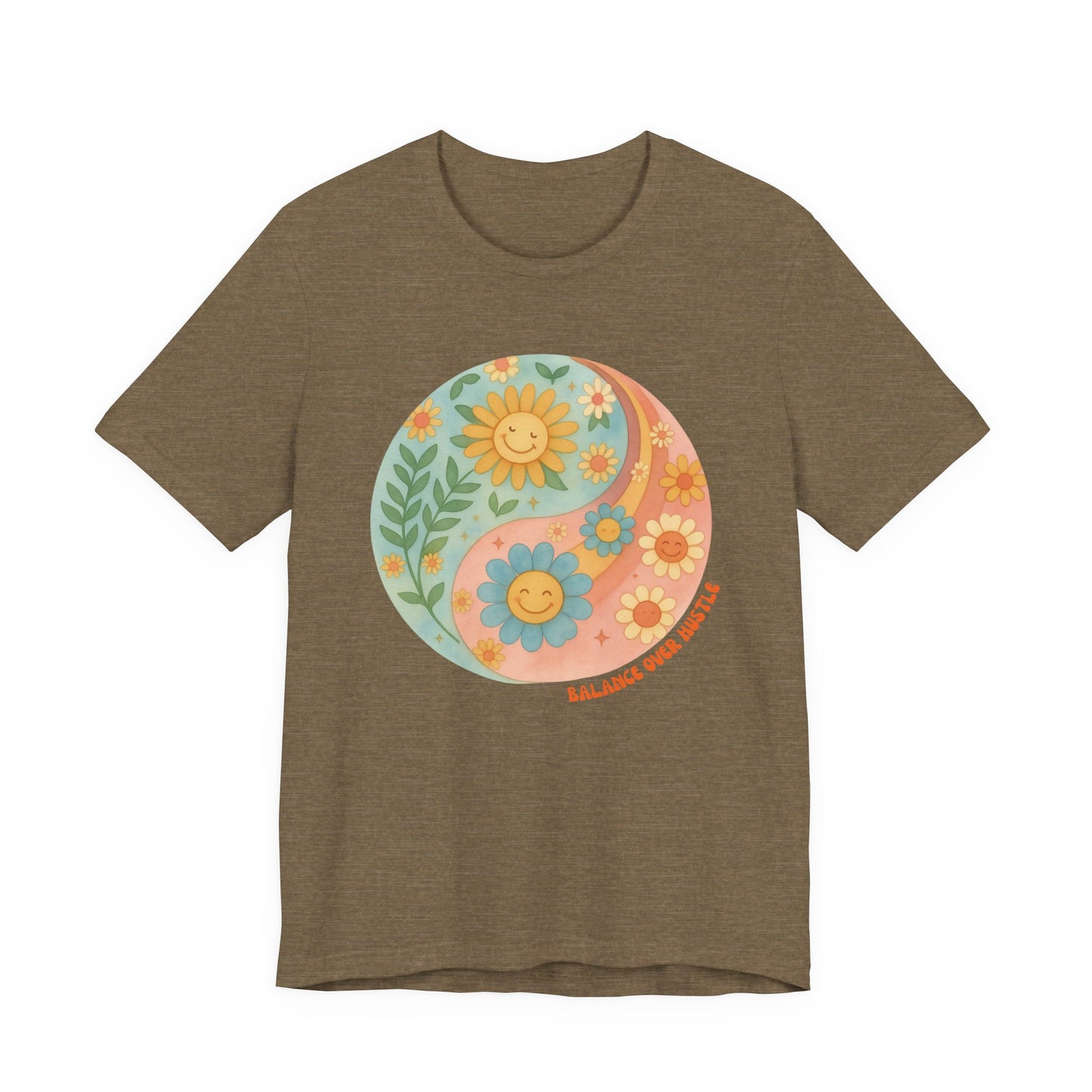 Balance Over Hustle Inspirational Graphic T-Shirt