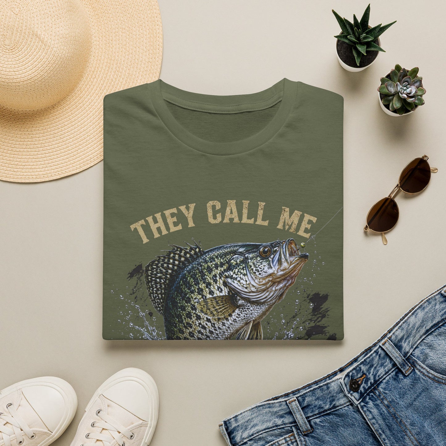 “They Call Me Big Crappie” Fishing Graphic Tee