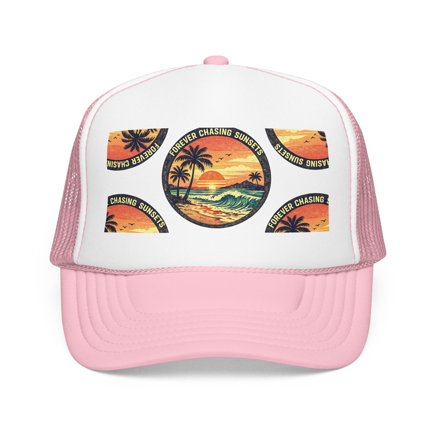 Chasing Sunsets Trucker Hat — Vintage Beach Foam Cap