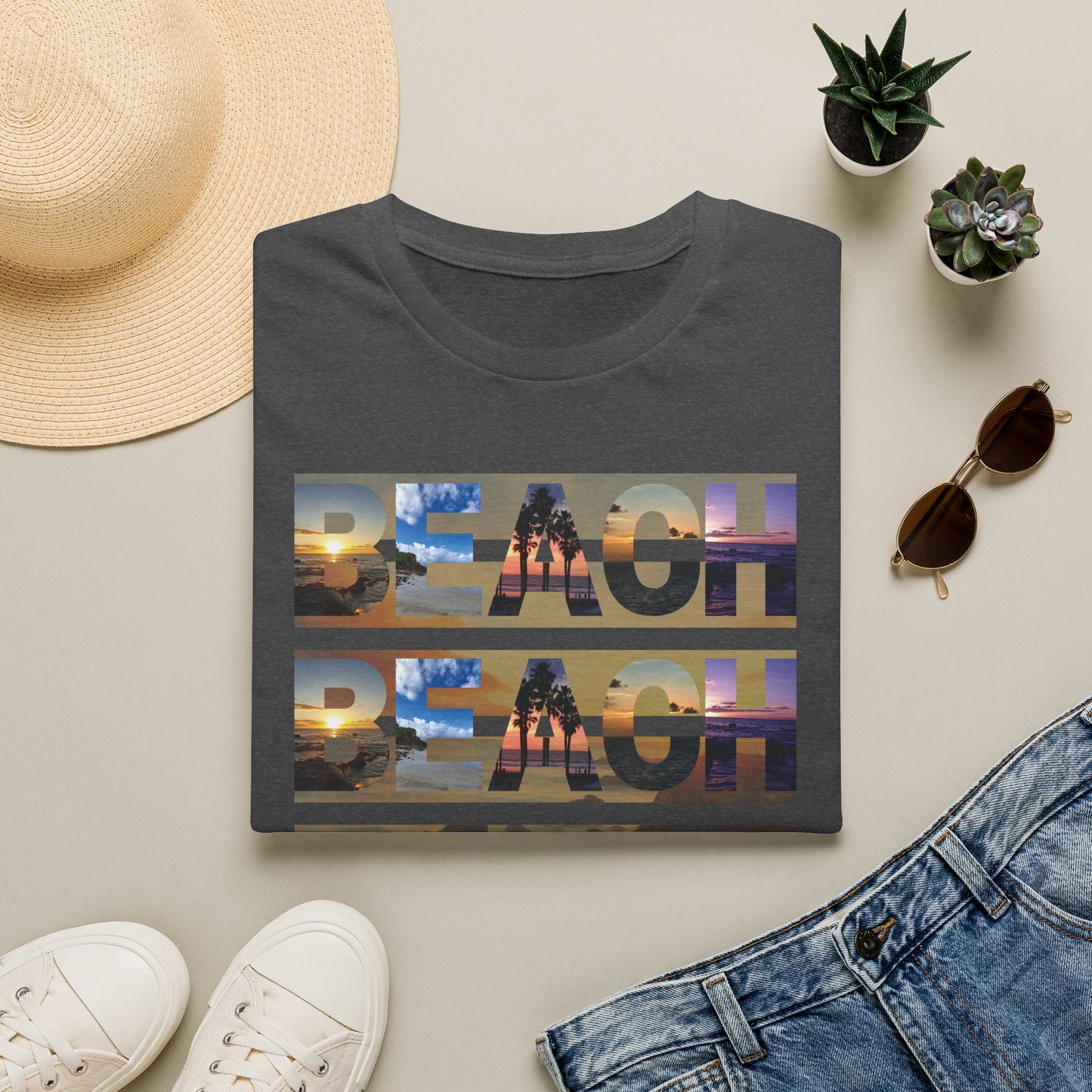 Copy of Beach on Repeat- Sunset Graphic Tee