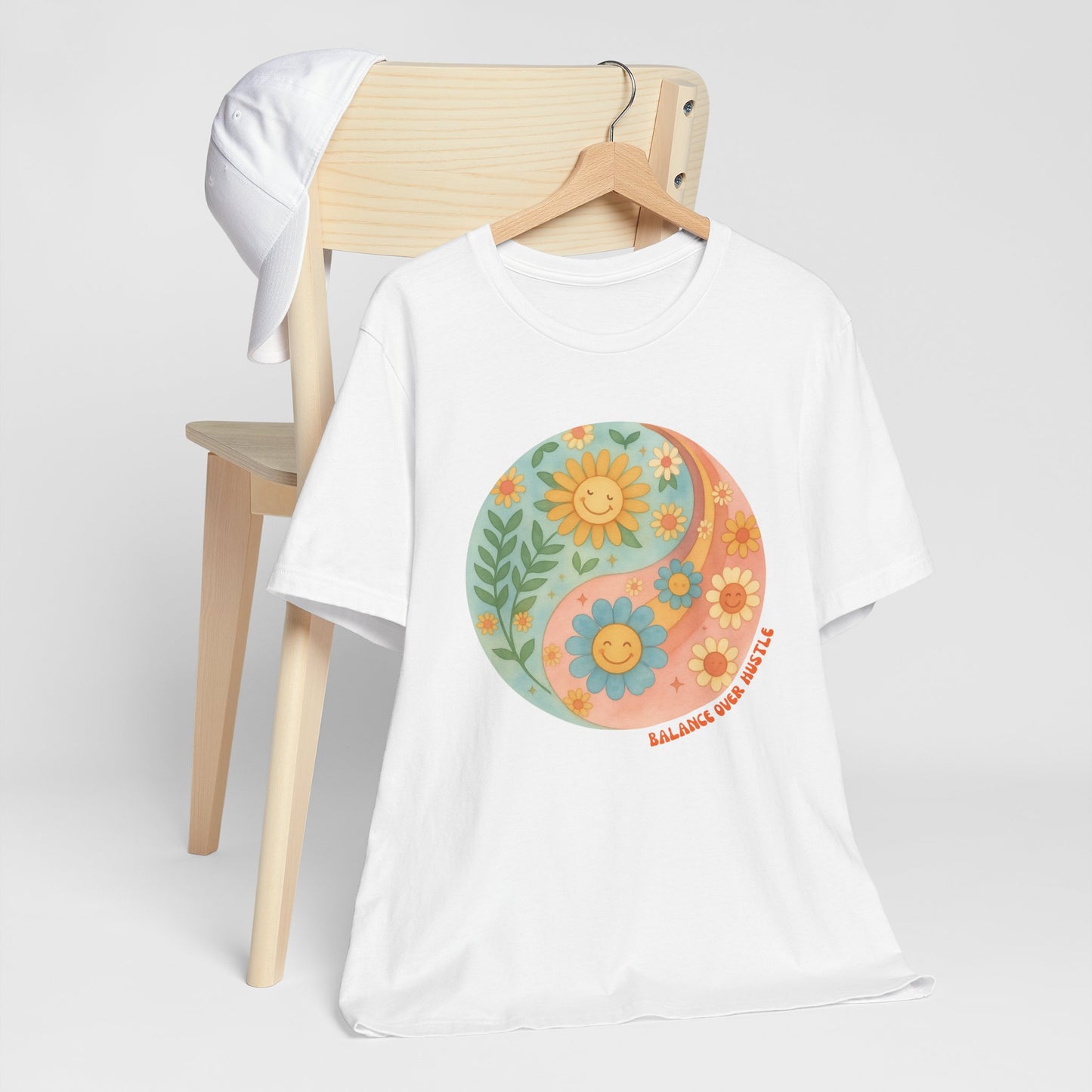 Balance Over Hustle Inspirational Graphic T-Shirt