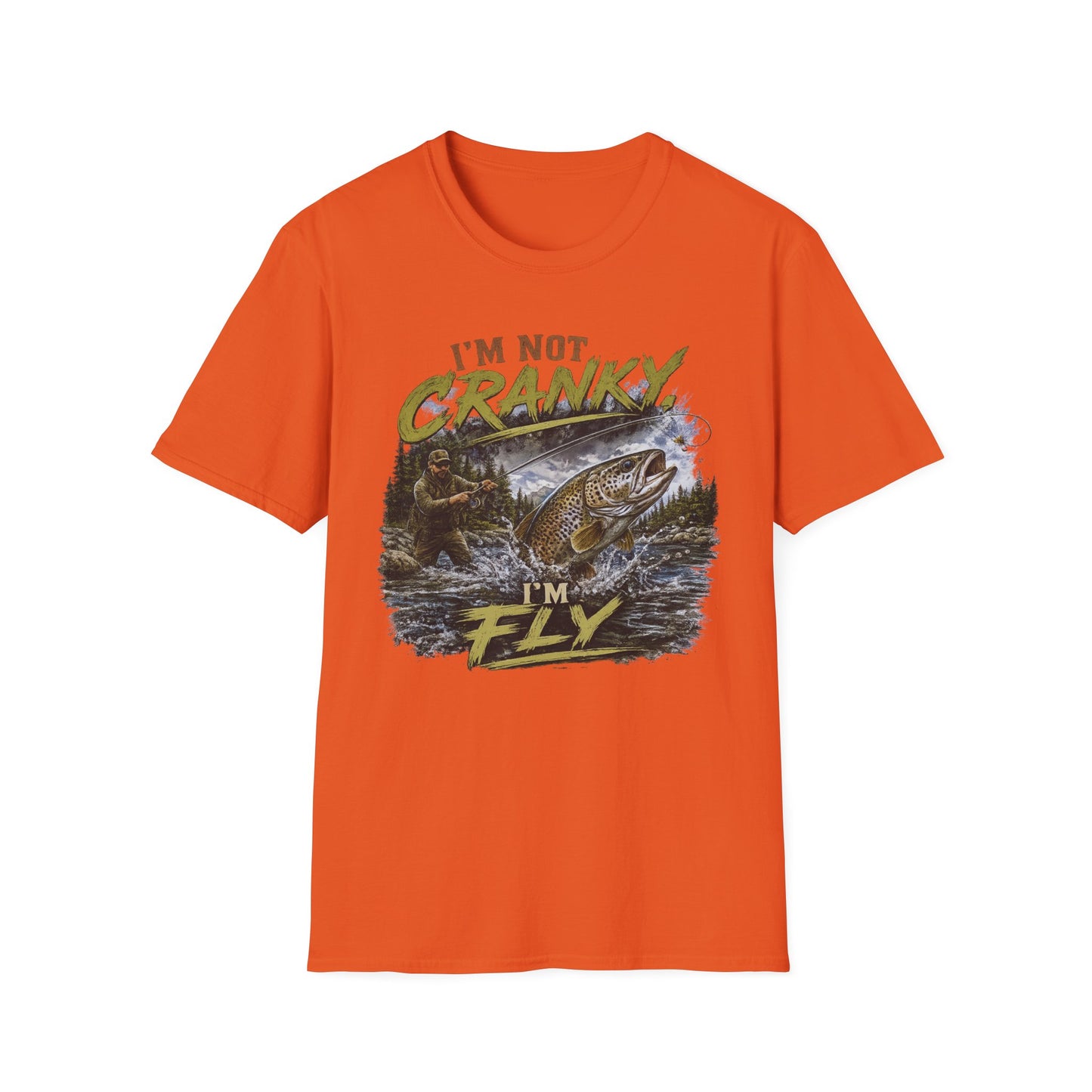 "I’m Not Cranky, I’m Fly" Vintage Trout Fly-Fishing Tee