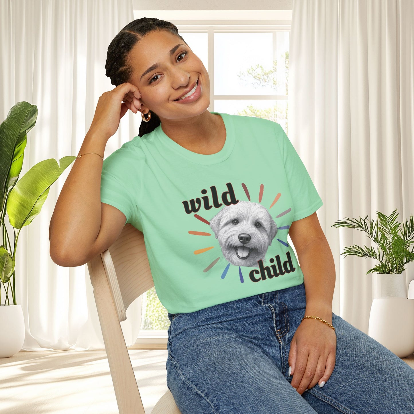 "Wild Child" T‑Shirt -Graphic Tee for Dog Lovers