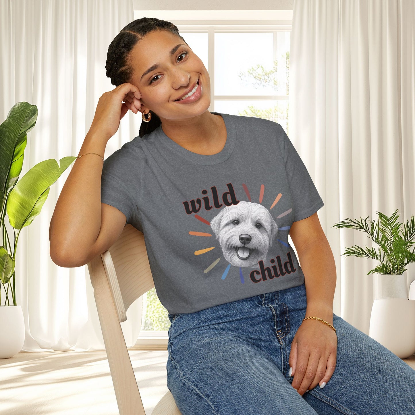 "Wild Child" T‑Shirt -Graphic Tee for Dog Lovers