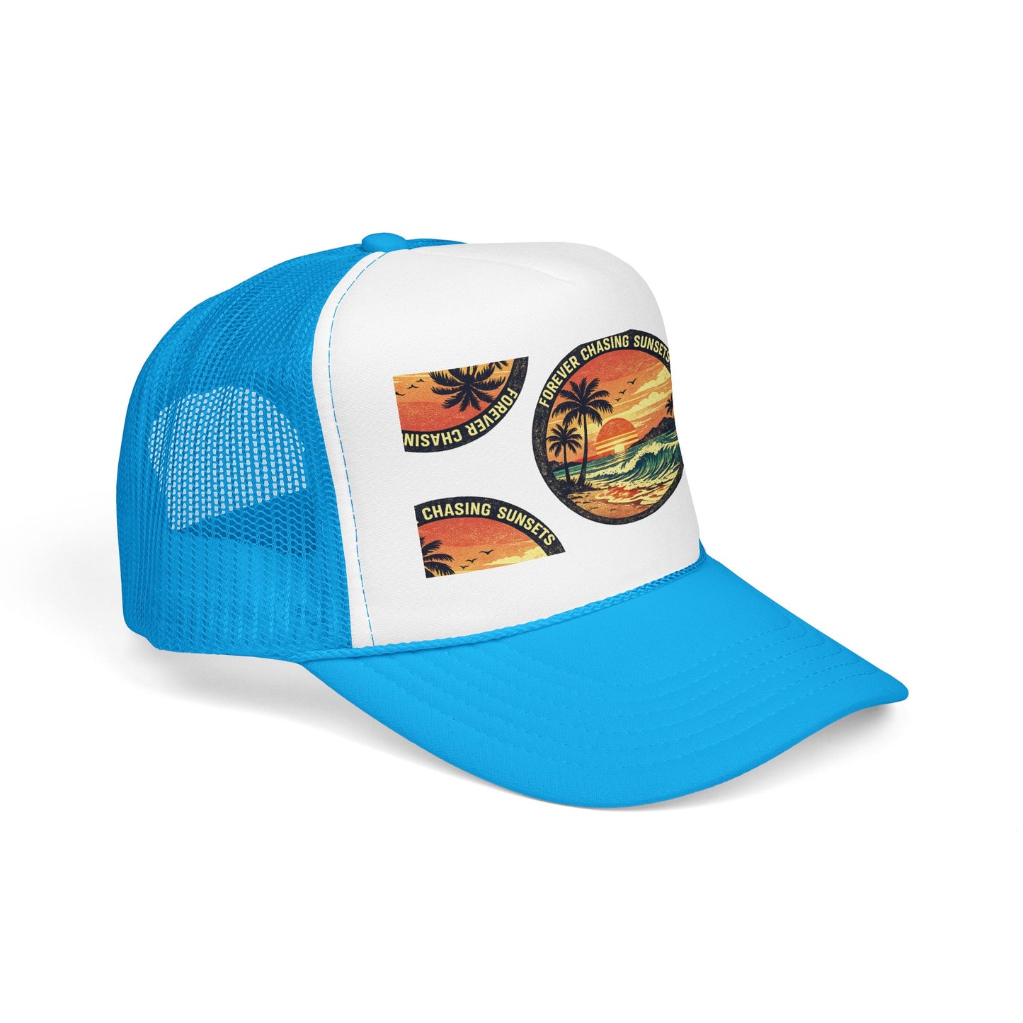 Chasing Sunsets Trucker Hat — Vintage Beach Foam Cap
