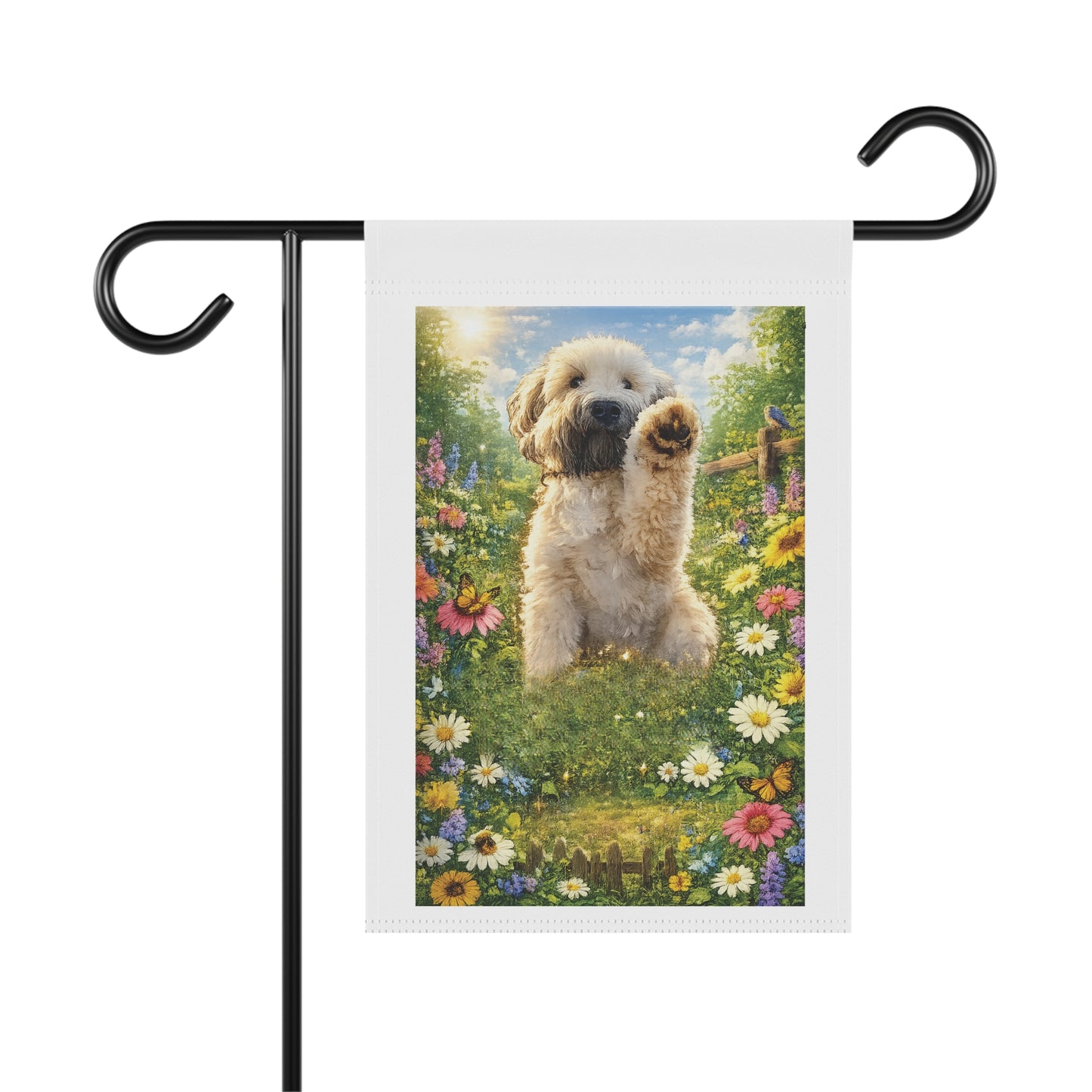Wheaten Terrier Spring Garden Flag / Decorative House Banner